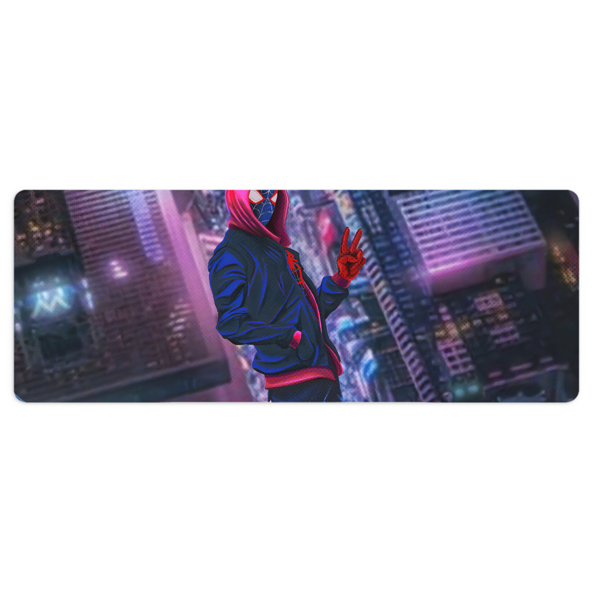 （画像用） Spider Man スパイダーマン ステッチ加工 大判デスクマット／滑り止めマウスパッド