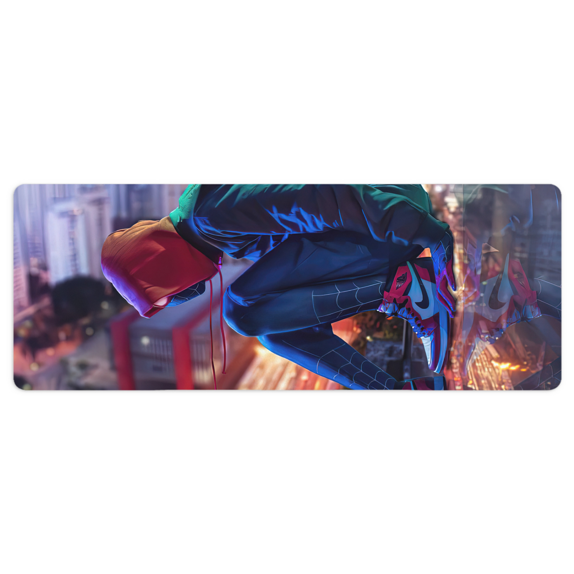 （画像用） Spider Man スパイダーマン ステッチ加工 大判デスクマット／滑り止めマウスパッド