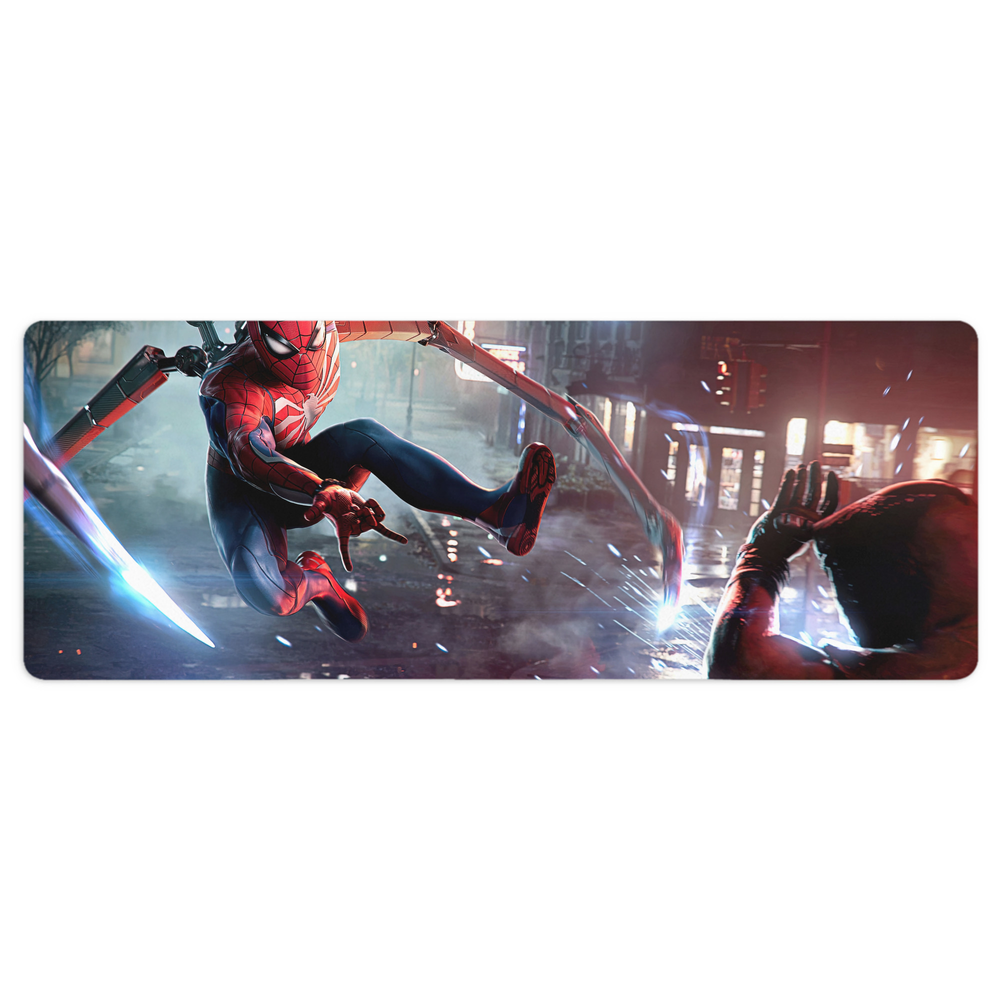 （画像用） Spider Man スパイダーマン ステッチ加工 大判デスクマット／滑り止めマウスパッド