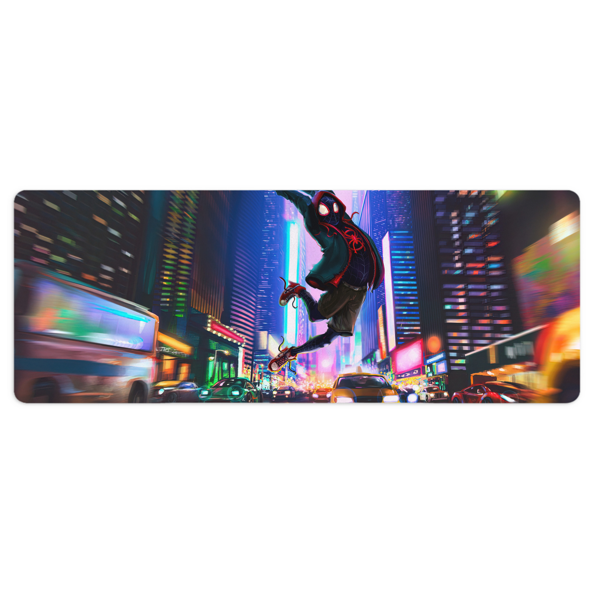 （画像用） Spider Man スパイダーマン ステッチ加工 大判デスクマット／滑り止めマウスパッド