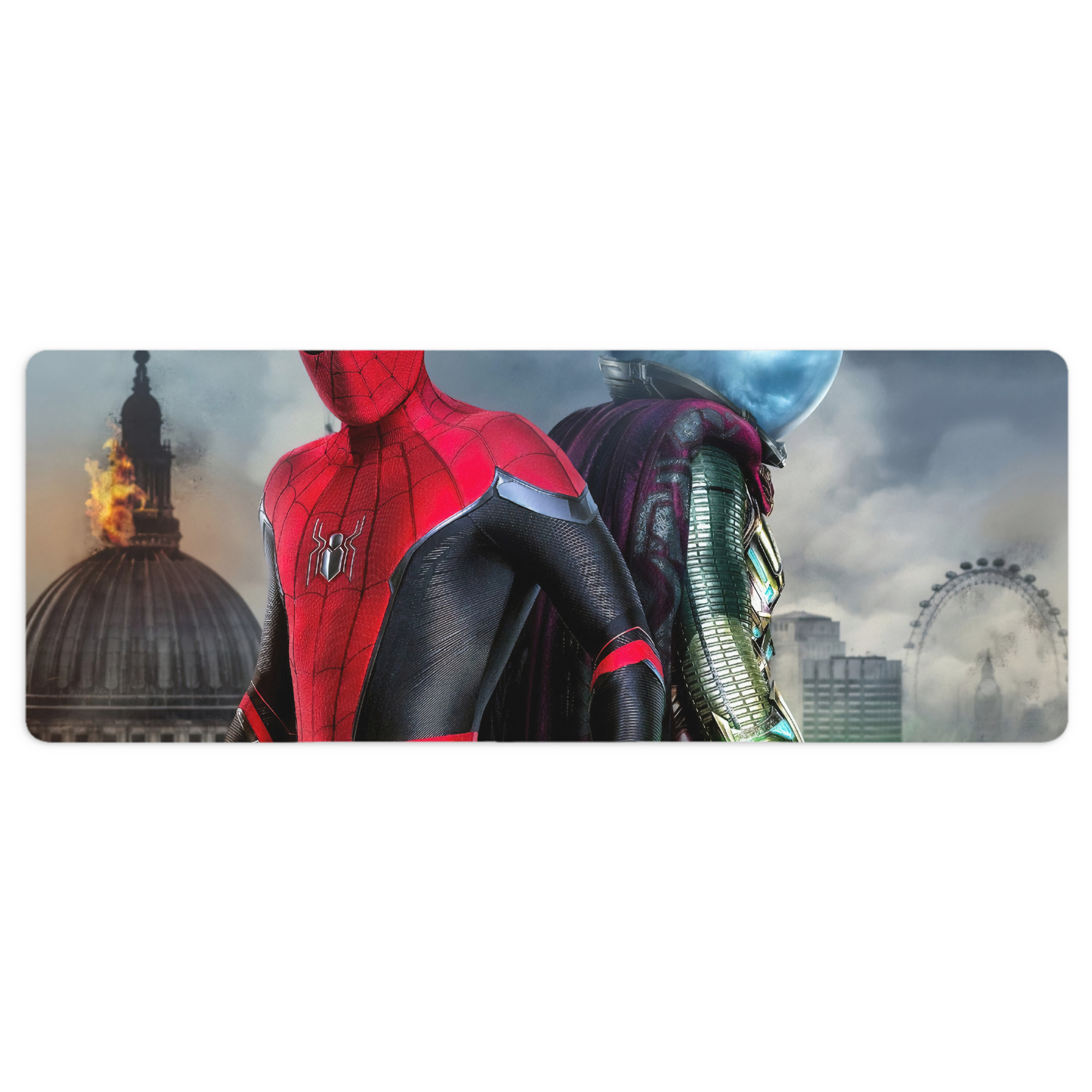 （画像用） Spider Man スパイダーマン ステッチ加工 大判デスクマット／滑り止めマウスパッド