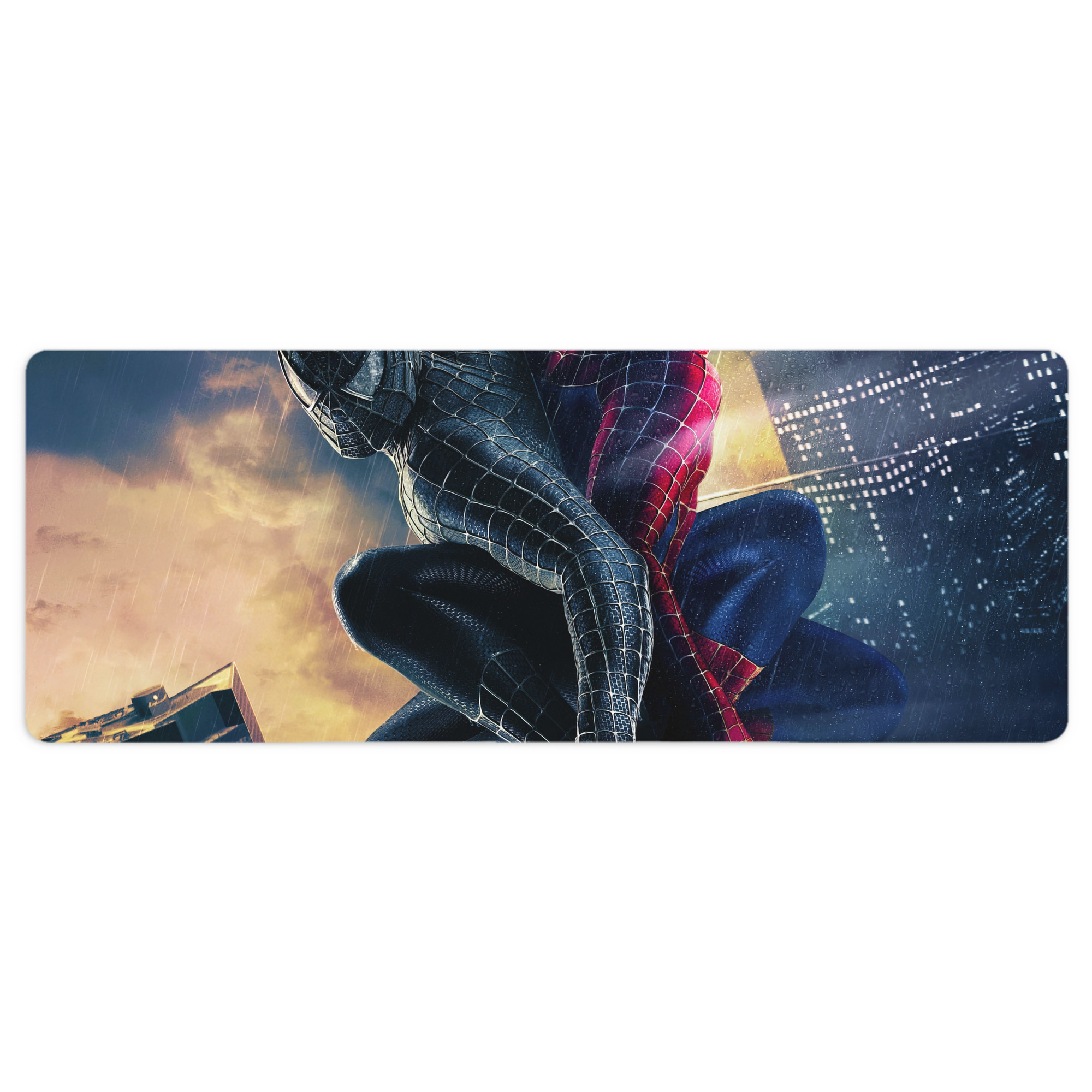 （画像用） Spider Man スパイダーマン ステッチ加工 大判デスクマット／滑り止めマウスパッド
