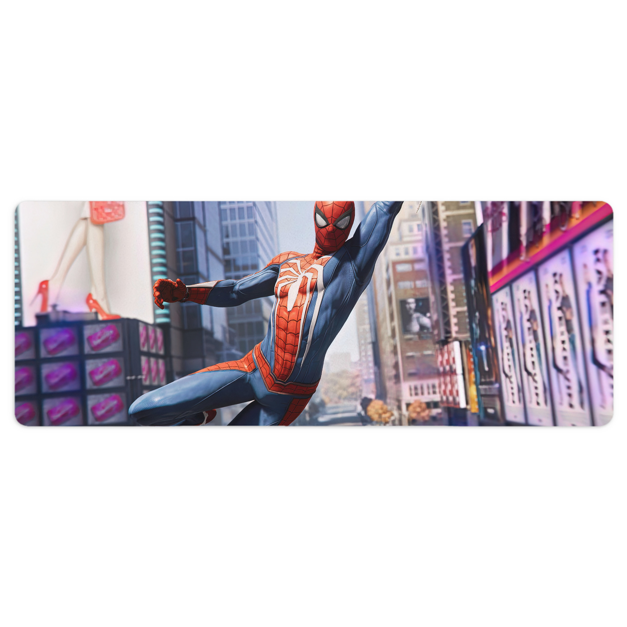 （画像用） Spider Man スパイダーマン ステッチ加工 大判デスクマット／滑り止めマウスパッド
