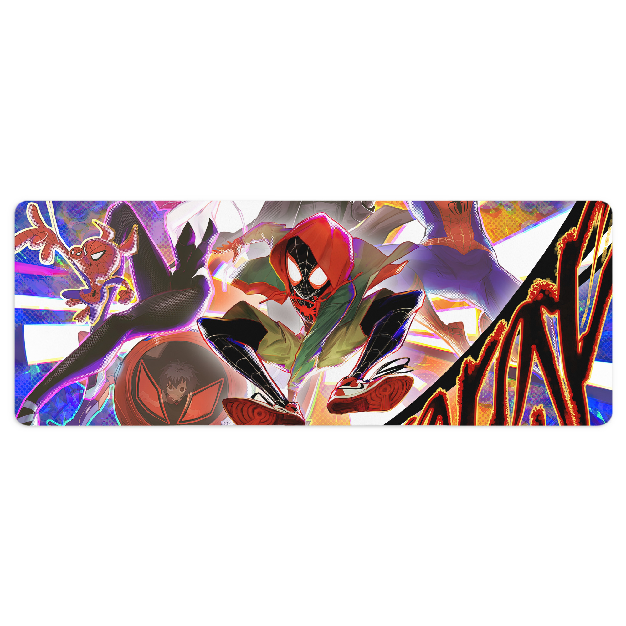 （画像用） Spider Man スパイダーマン ステッチ加工 大判デスクマット／滑り止めマウスパッド