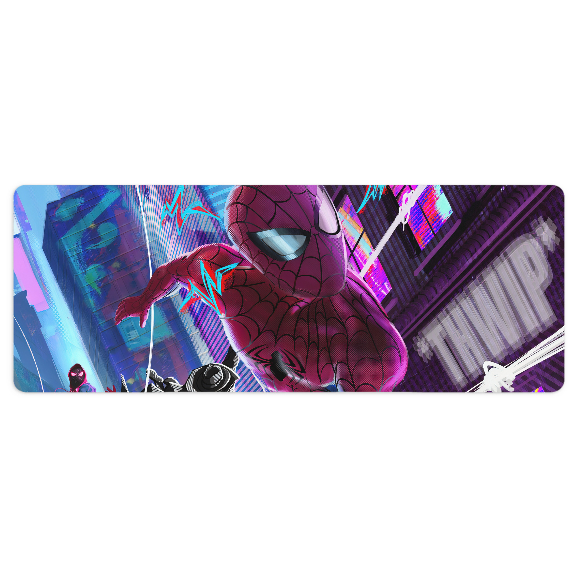 （画像用） Spider Man スパイダーマン ステッチ加工 大判デスクマット／滑り止めマウスパッド