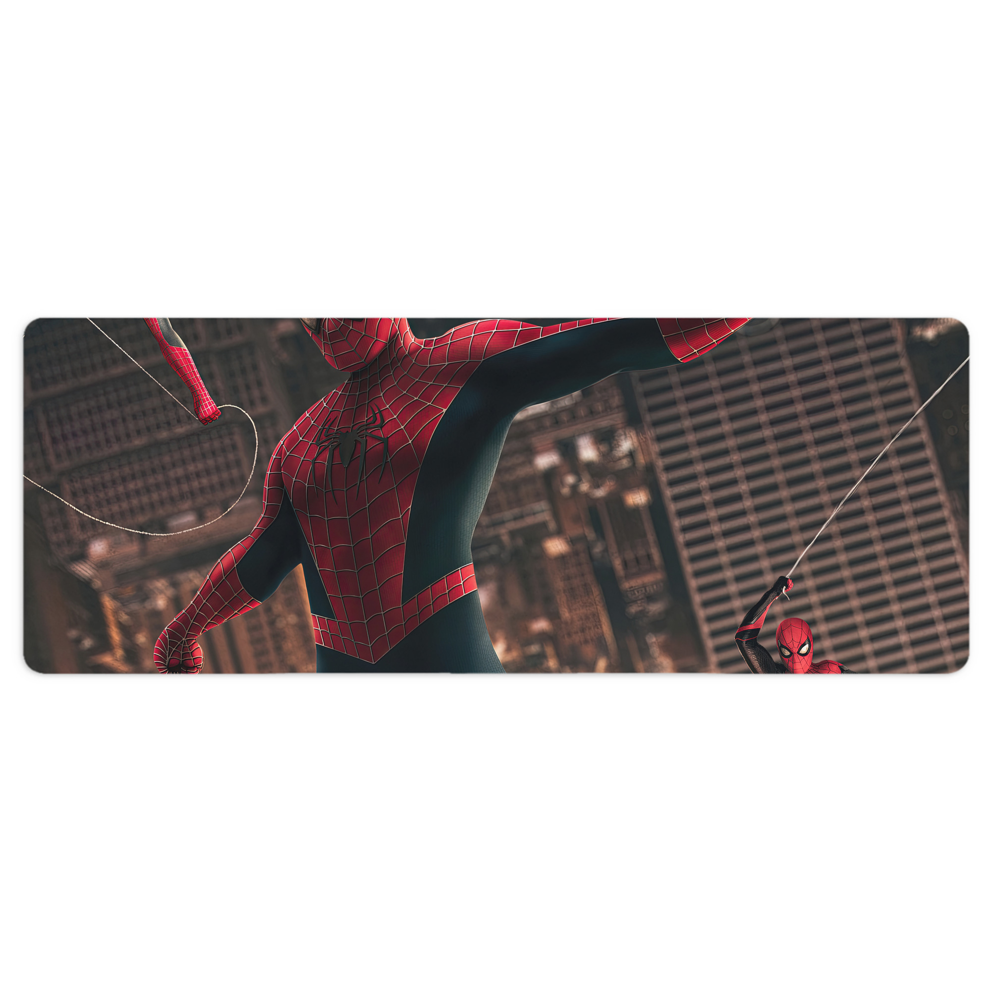 （画像用） Spider Man スパイダーマン ステッチ加工 大判デスクマット／滑り止めマウスパッド