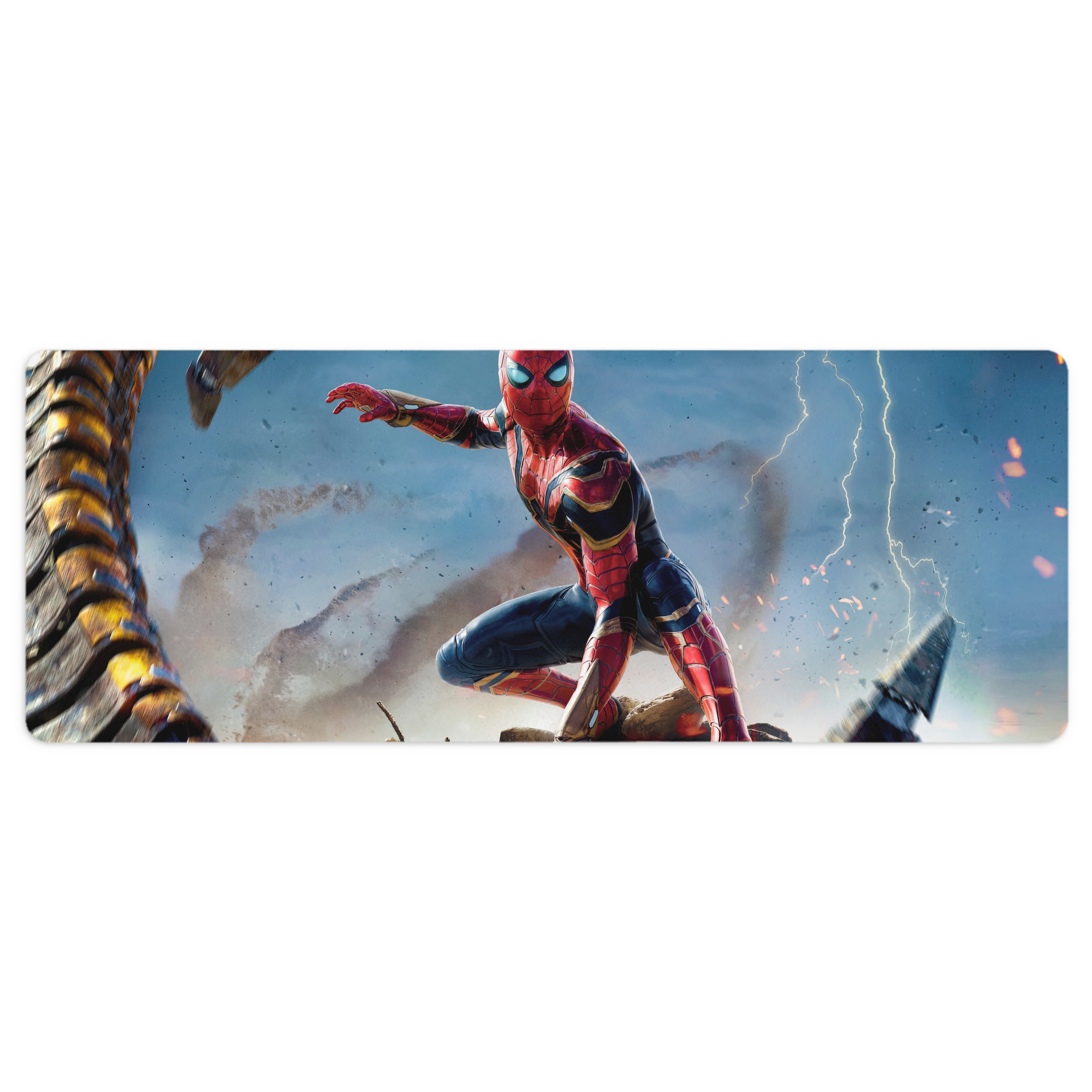 （画像用） Spider Man スパイダーマン ステッチ加工 大判デスクマット／滑り止めマウスパッド