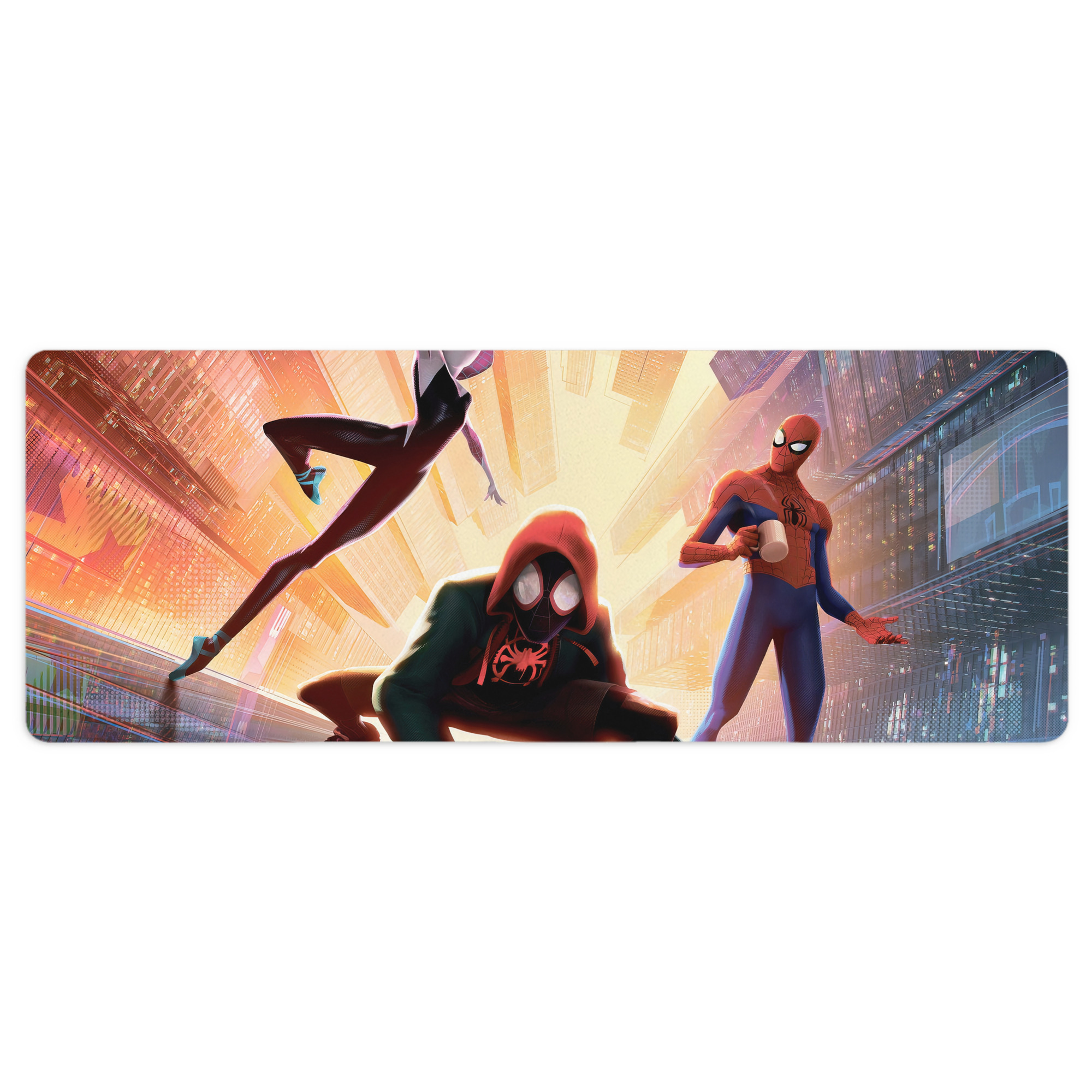 （画像用） Spider Man スパイダーマン ステッチ加工 大判デスクマット／滑り止めマウスパッド