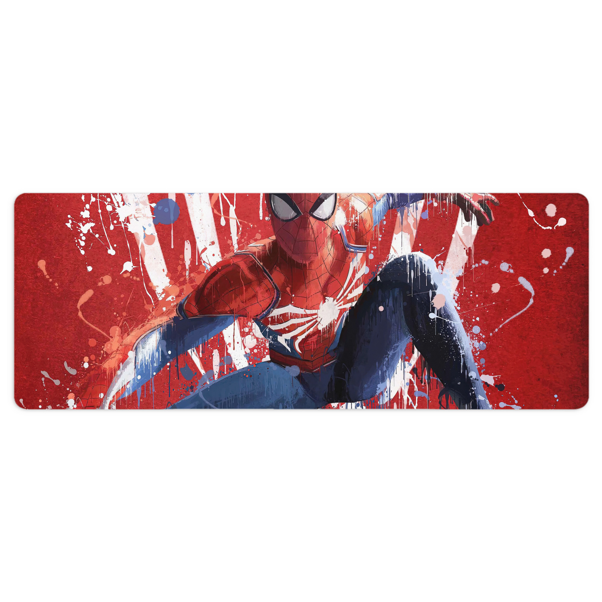 （画像用） Spider Man スパイダーマン ステッチ加工 大判デスクマット／滑り止めマウスパッド