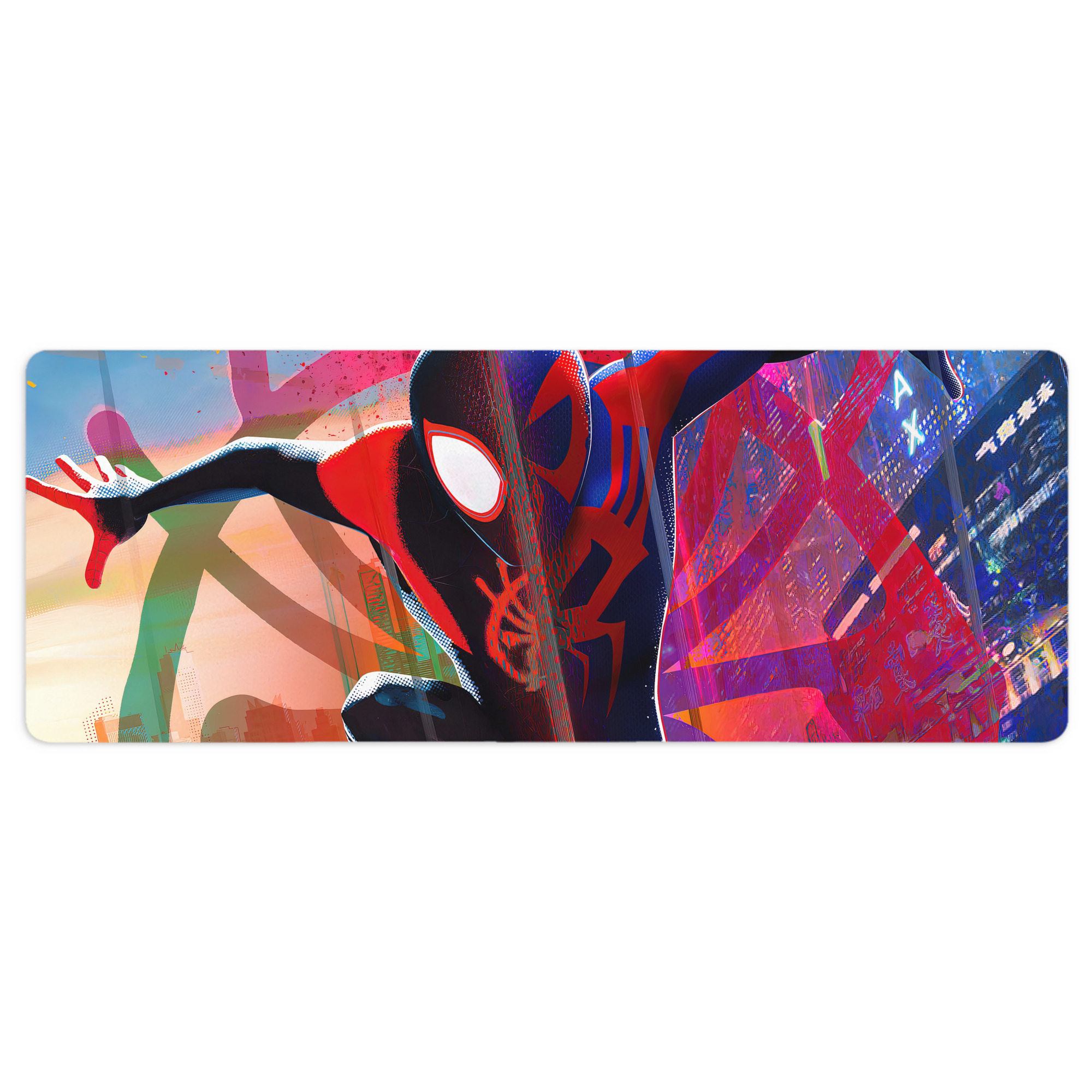 （画像用） Spider Man スパイダーマン ステッチ加工 大判デスクマット／滑り止めマウスパッド