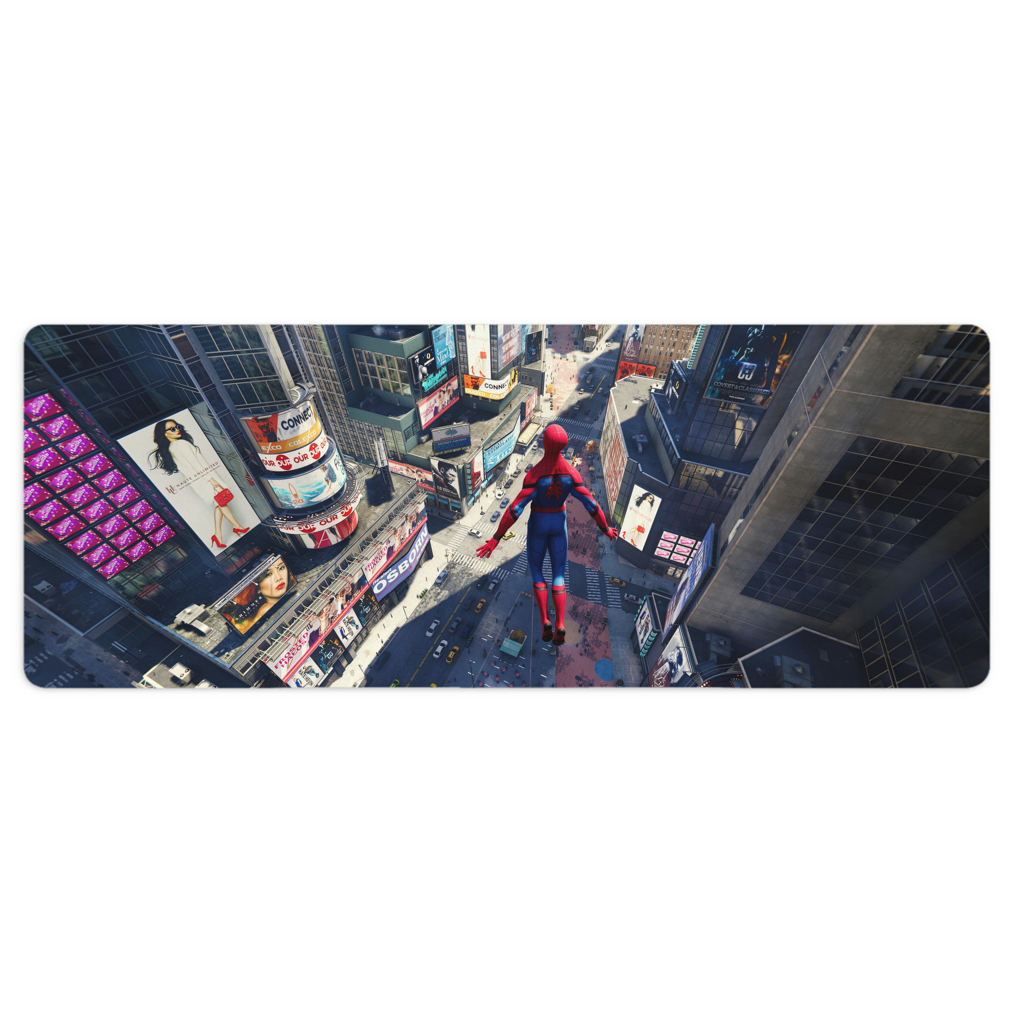 （画像用） Spider Man スパイダーマン ステッチ加工 大判デスクマット／滑り止めマウスパッド
