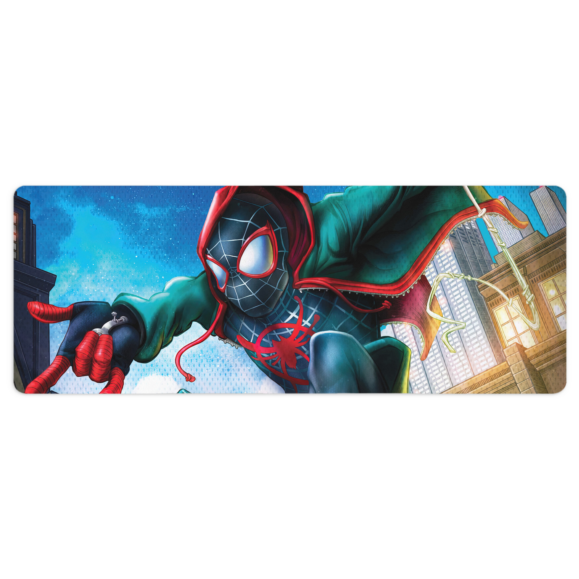 （画像用） Spider Man スパイダーマン ステッチ加工 大判デスクマット／滑り止めマウスパッド