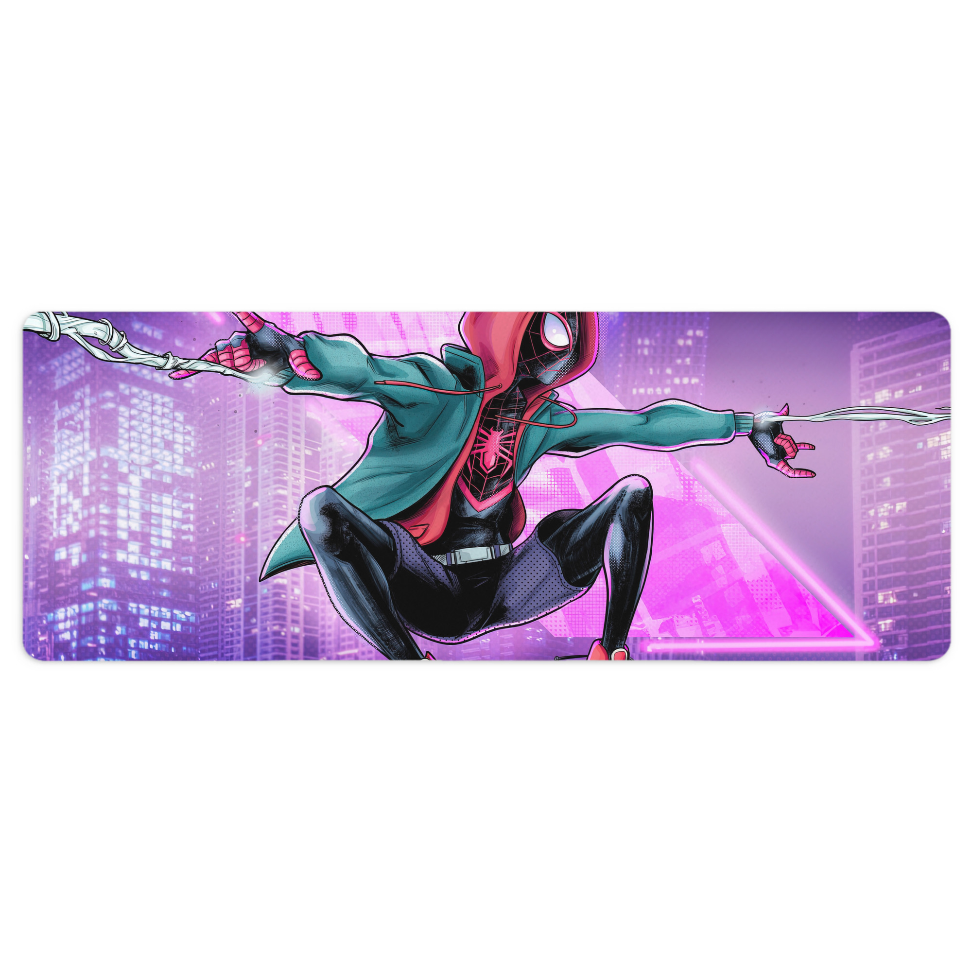 （画像用） Spider Man スパイダーマン ステッチ加工 大判デスクマット／滑り止めマウスパッド