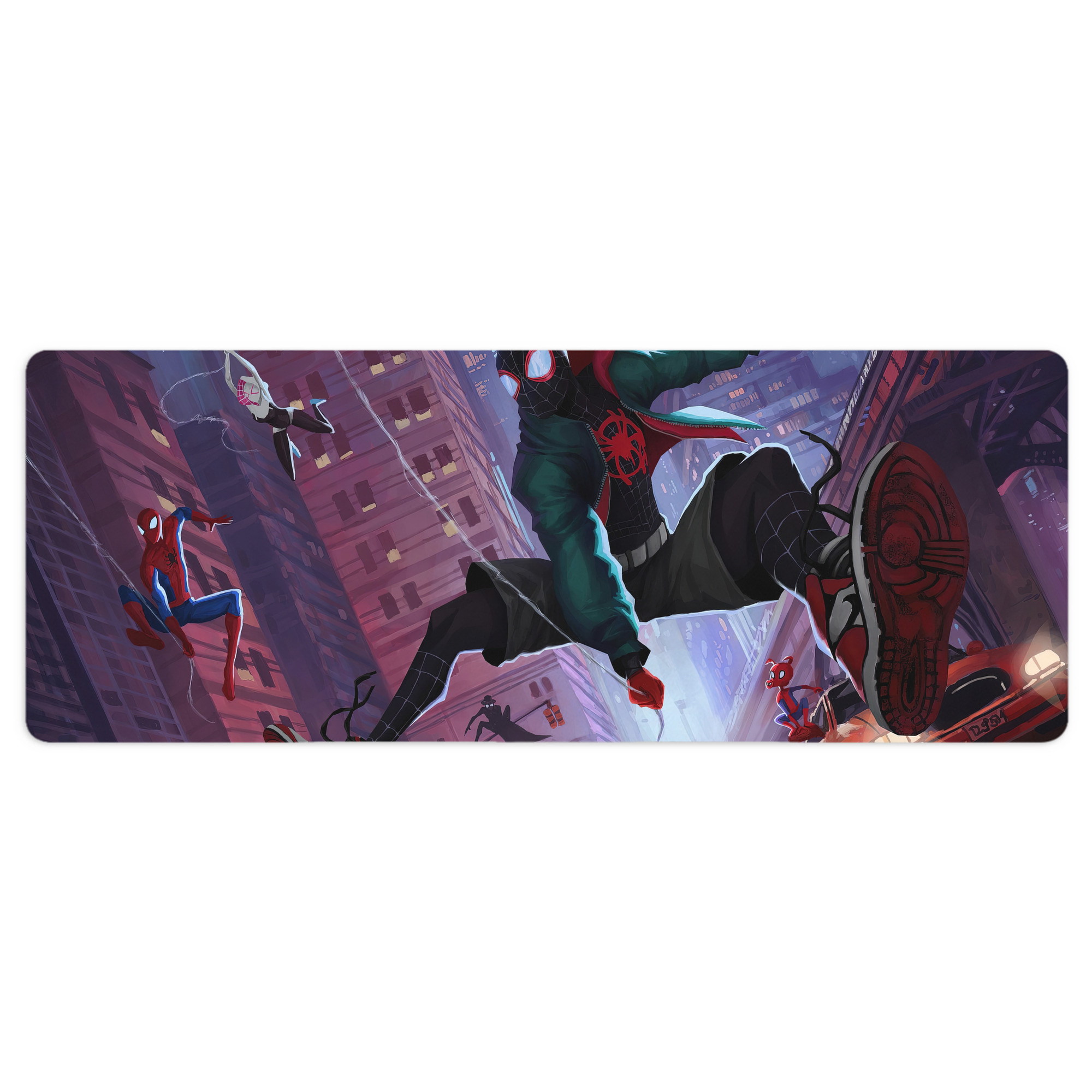 （画像用） Spider Man スパイダーマン ステッチ加工 大判デスクマット／滑り止めマウスパッド
