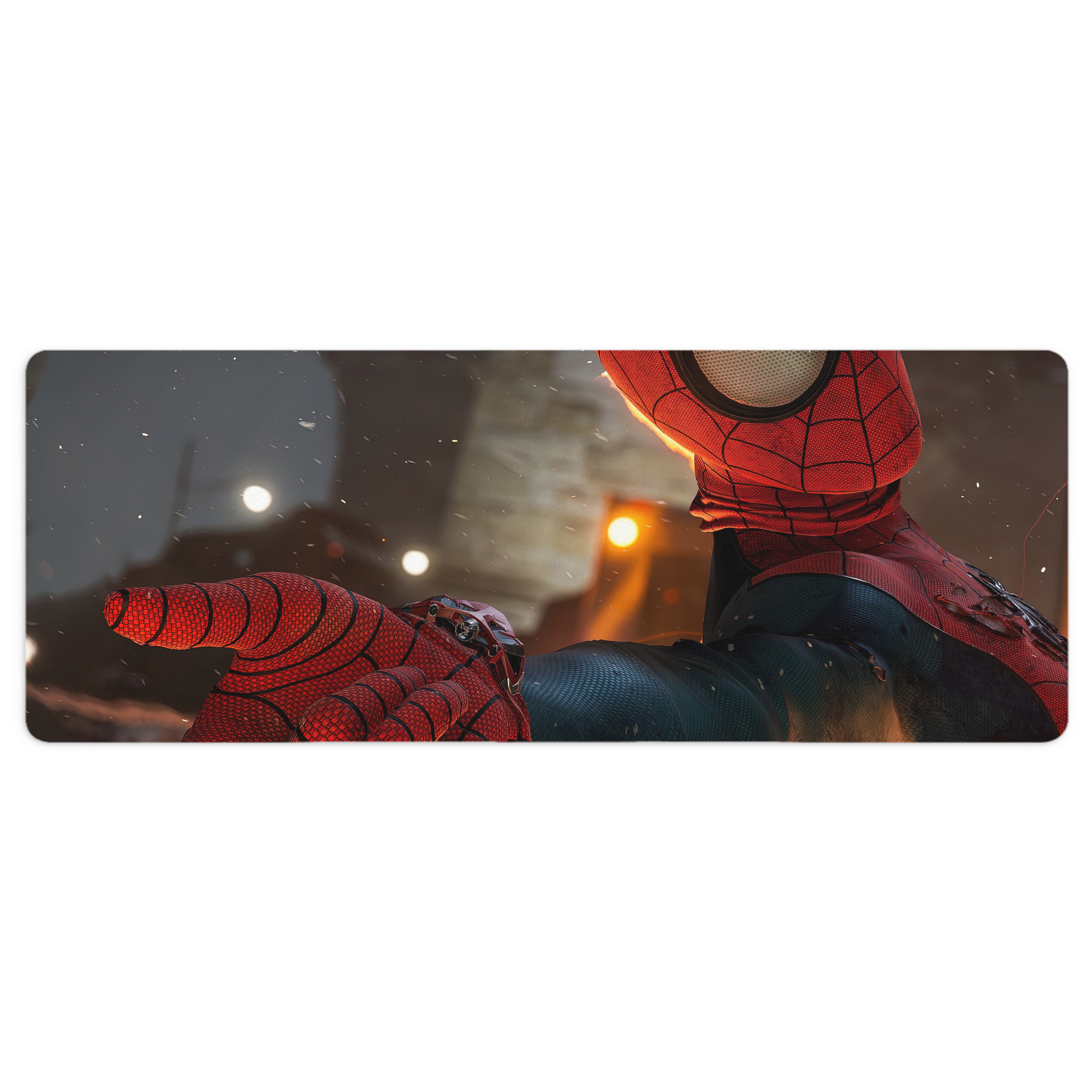 （画像用） Spider Man スパイダーマン ステッチ加工 大判デスクマット／滑り止めマウスパッド