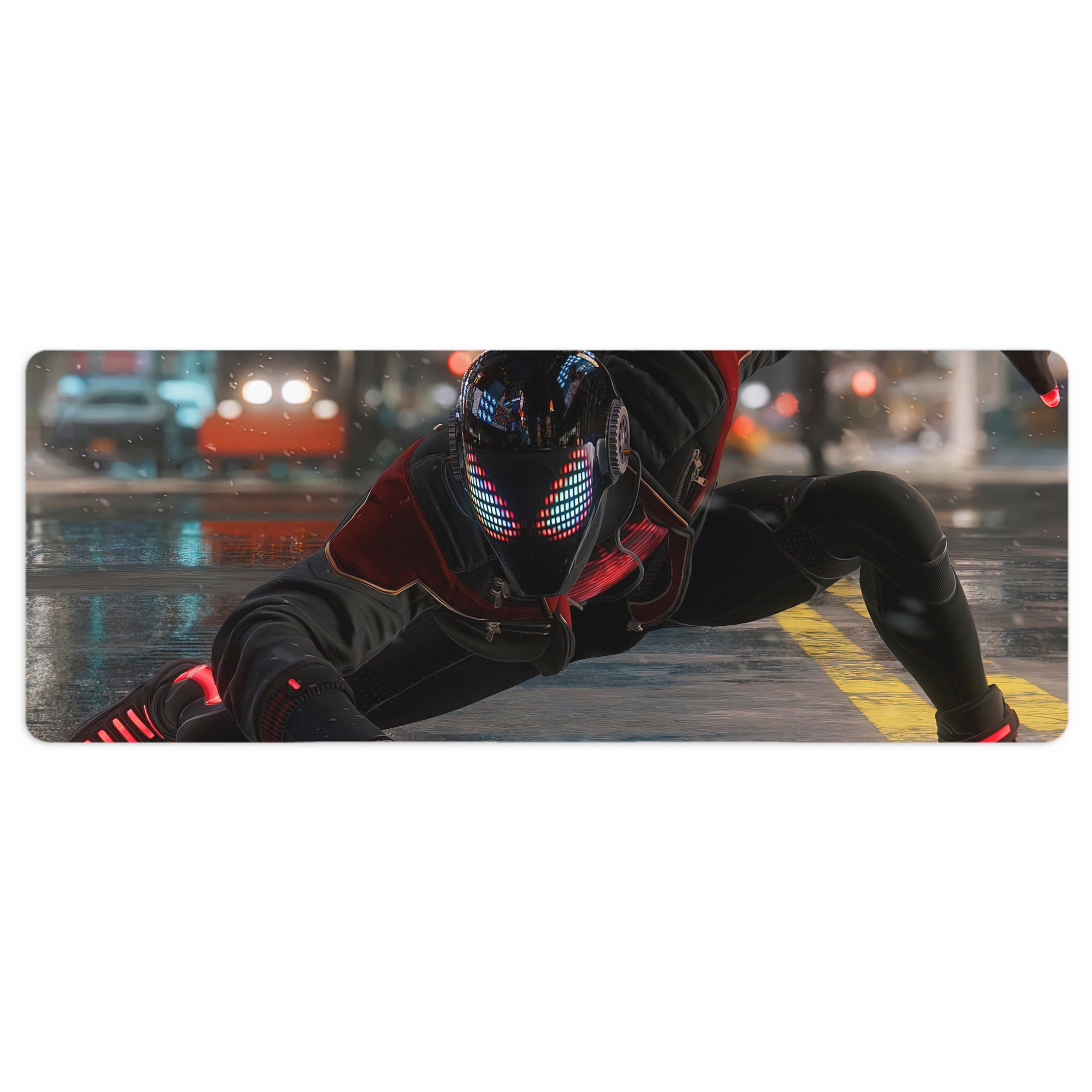 （画像用） Spider Man スパイダーマン ステッチ加工 大判デスクマット／滑り止めマウスパッド