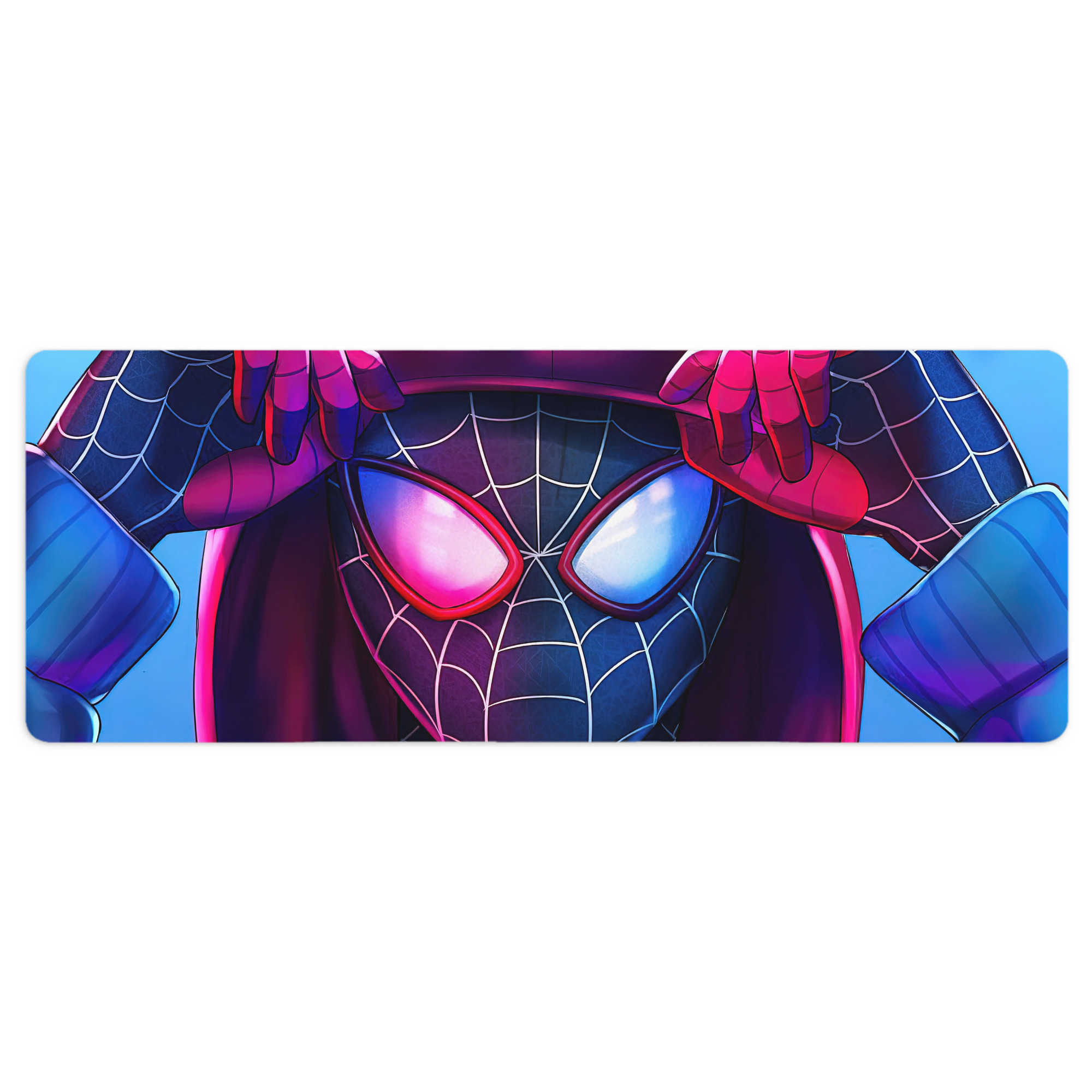 （画像用） Spider Man スパイダーマン ステッチ加工 大判デスクマット／滑り止めマウスパッド