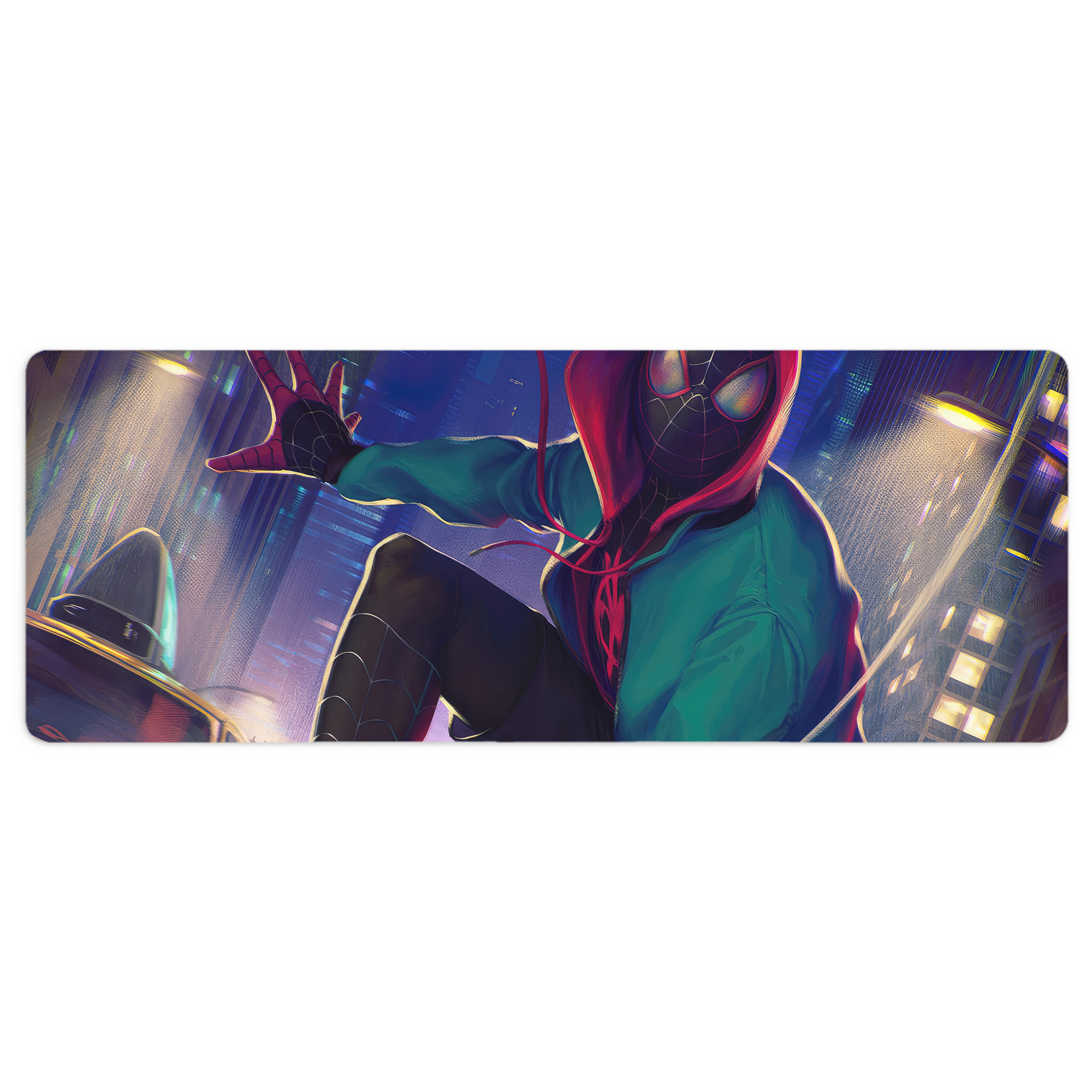 （画像用） Spider Man スパイダーマン ステッチ加工 大判デスクマット／滑り止めマウスパッド