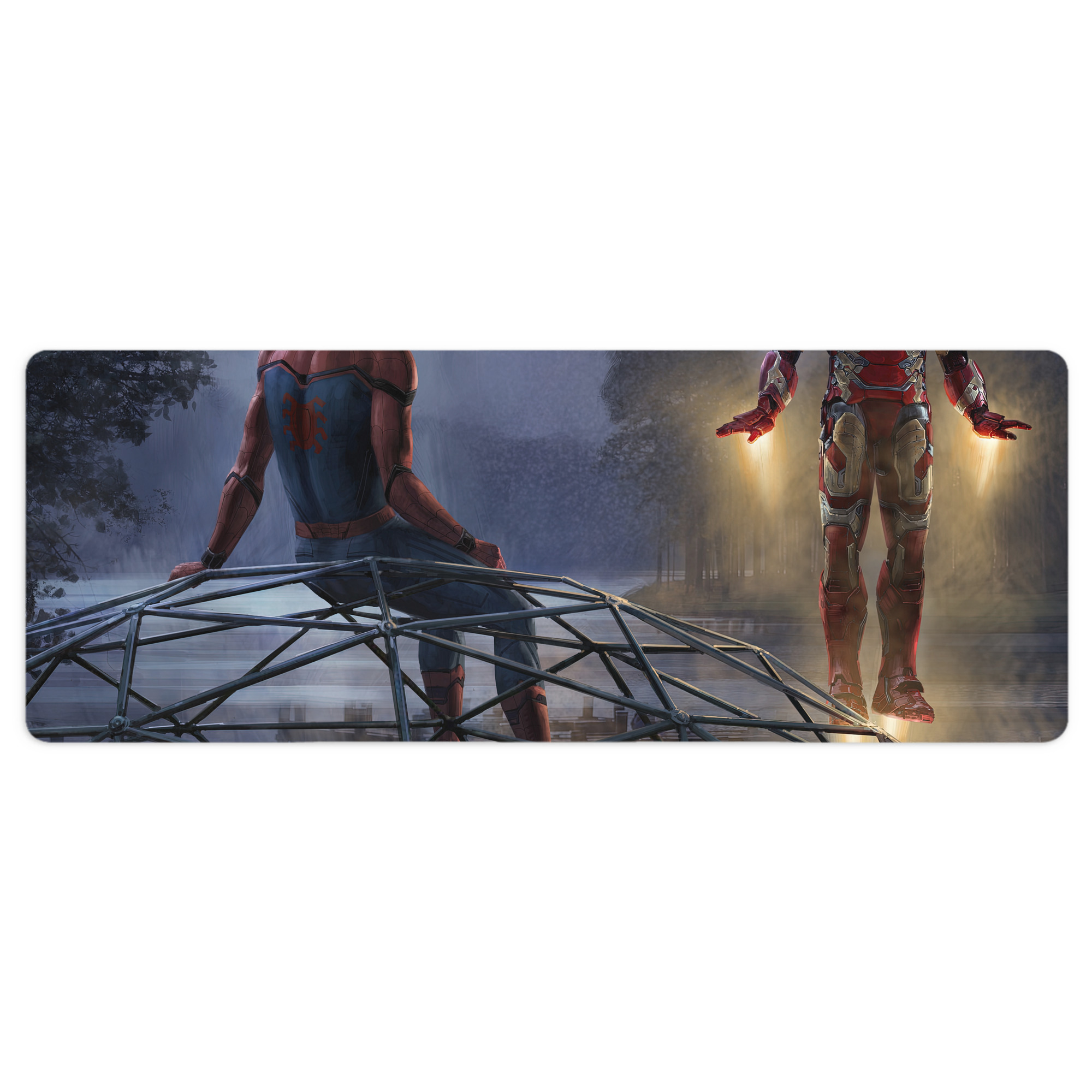 （画像用） Spider Man スパイダーマン ステッチ加工 大判デスクマット／滑り止めマウスパッド