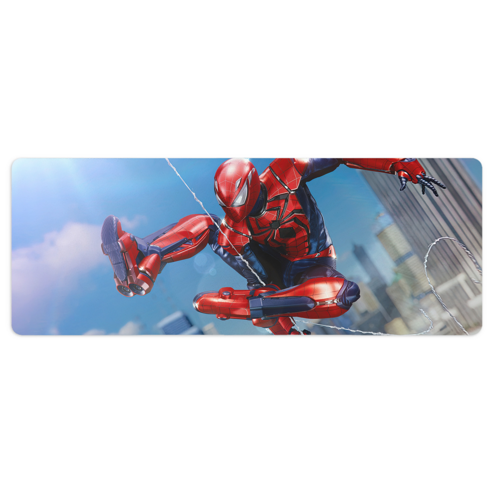 （画像用） Spider Man スパイダーマン ステッチ加工 大判デスクマット／滑り止めマウスパッド