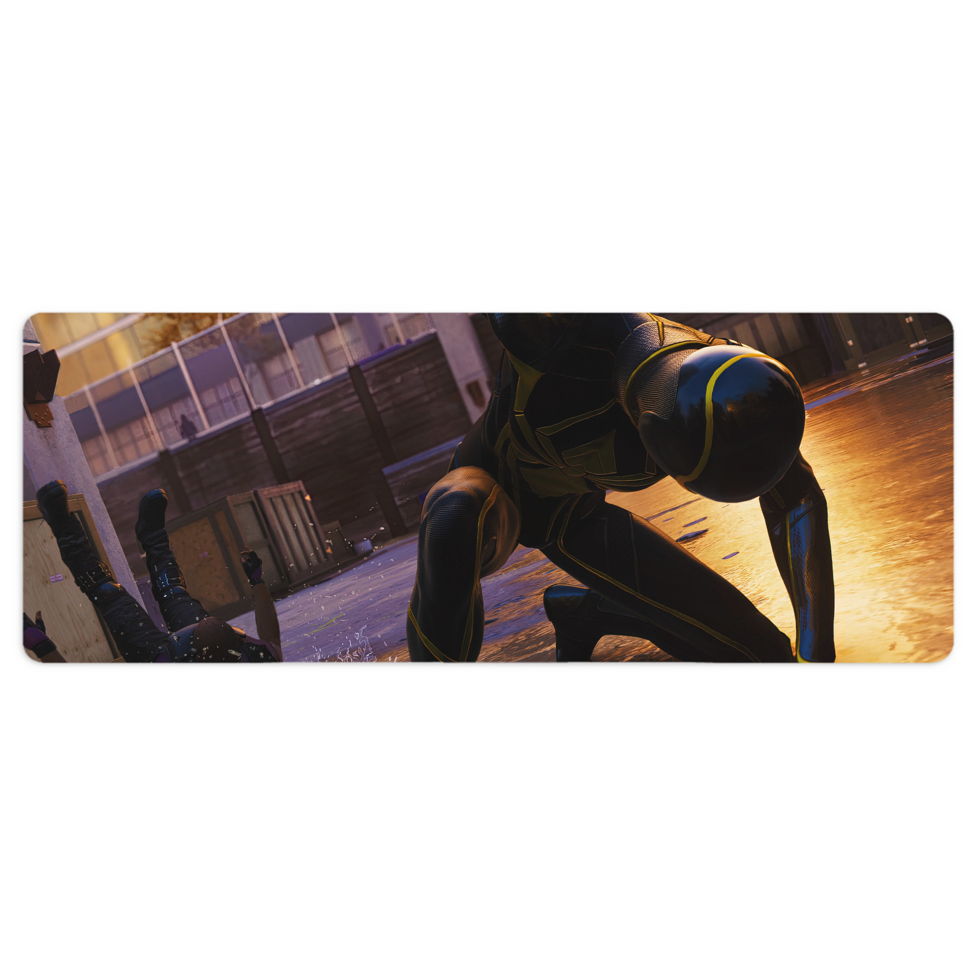 （画像用） Spider Man スパイダーマン ステッチ加工 大判デスクマット／滑り止めマウスパッド