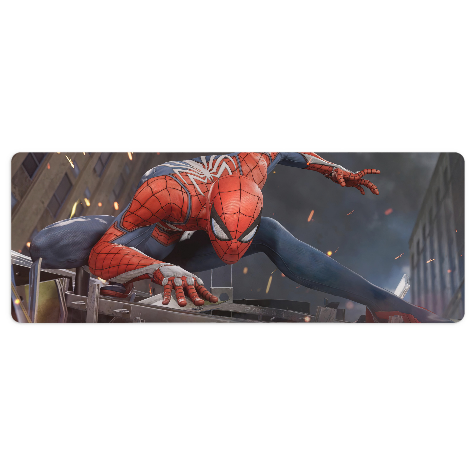 （画像用） Spider Man スパイダーマン ステッチ加工 大判デスクマット／滑り止めマウスパッド