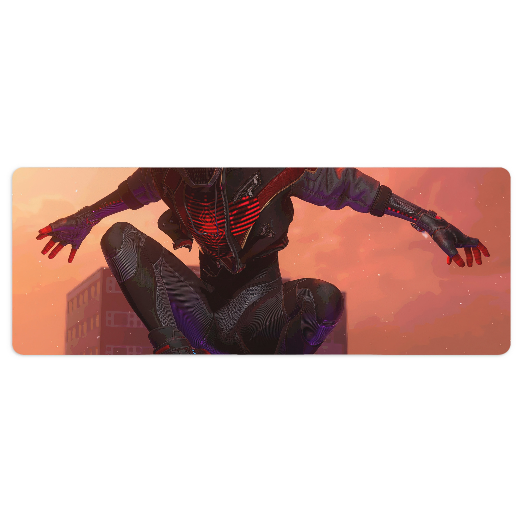 （画像用） Spider Man スパイダーマン ステッチ加工 大判デスクマット／滑り止めマウスパッド