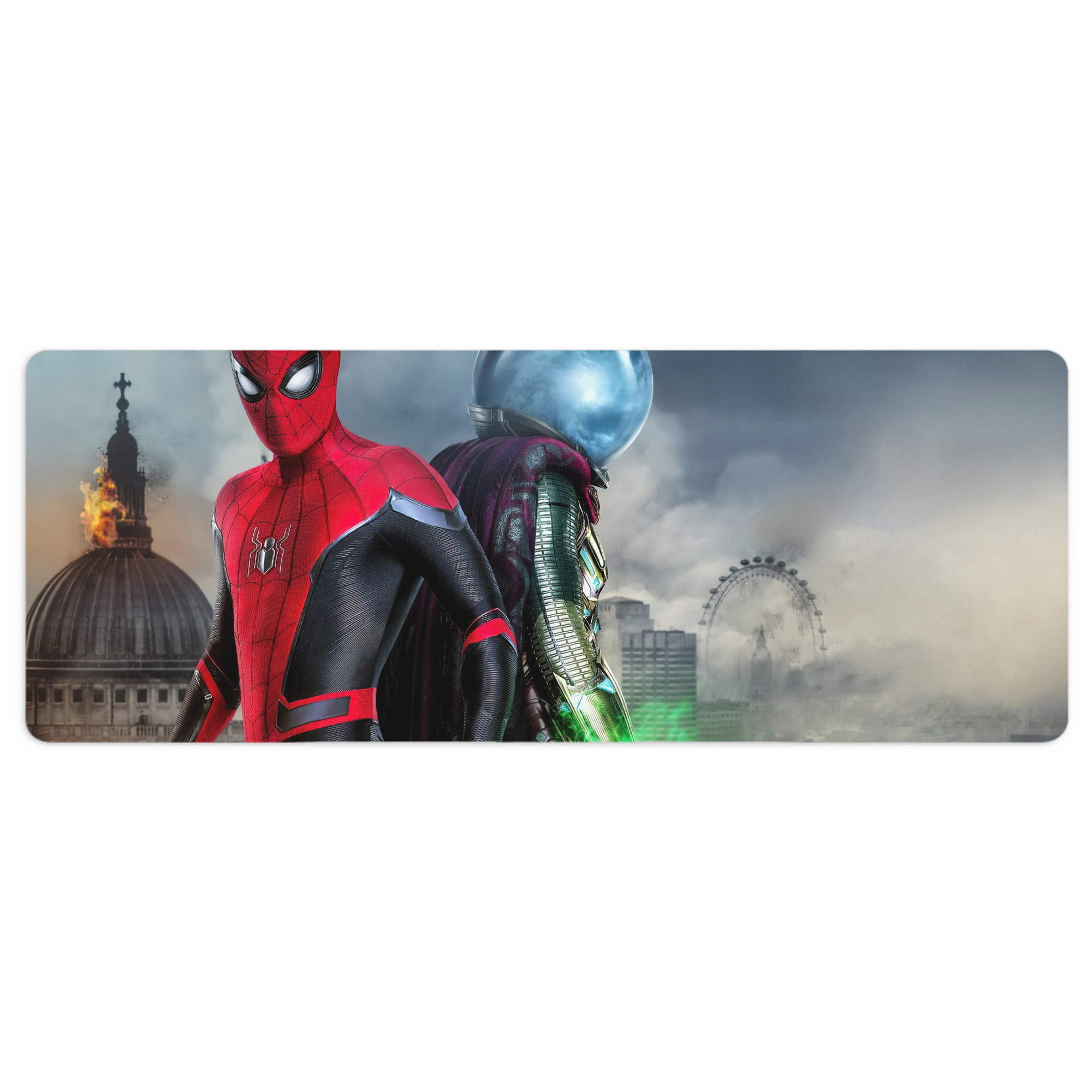 （画像用） Spider Man スパイダーマン ステッチ加工 大判デスクマット／滑り止めマウスパッド