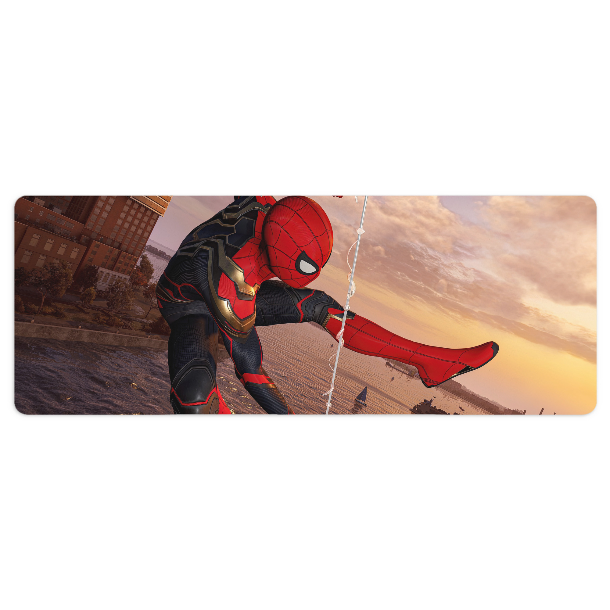 （画像用） Spider Man スパイダーマン ステッチ加工 大判デスクマット／滑り止めマウスパッド