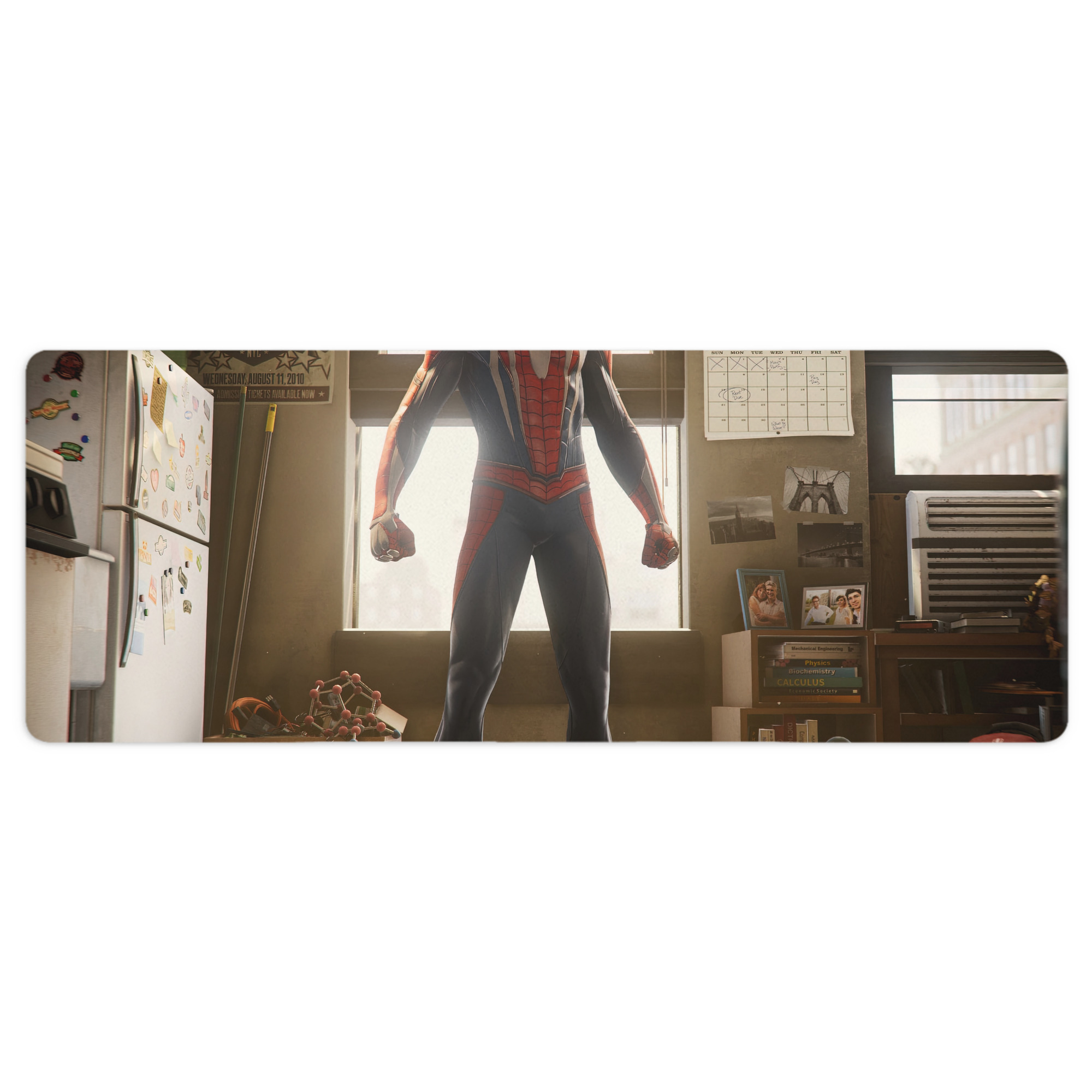 （画像用） Spider Man スパイダーマン ステッチ加工 大判デスクマット／滑り止めマウスパッド