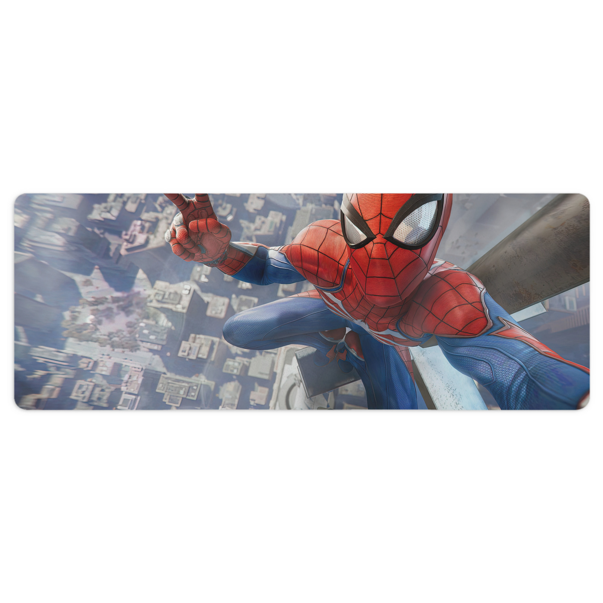 （画像用） Spider Man スパイダーマン ステッチ加工 大判デスクマット／滑り止めマウスパッド