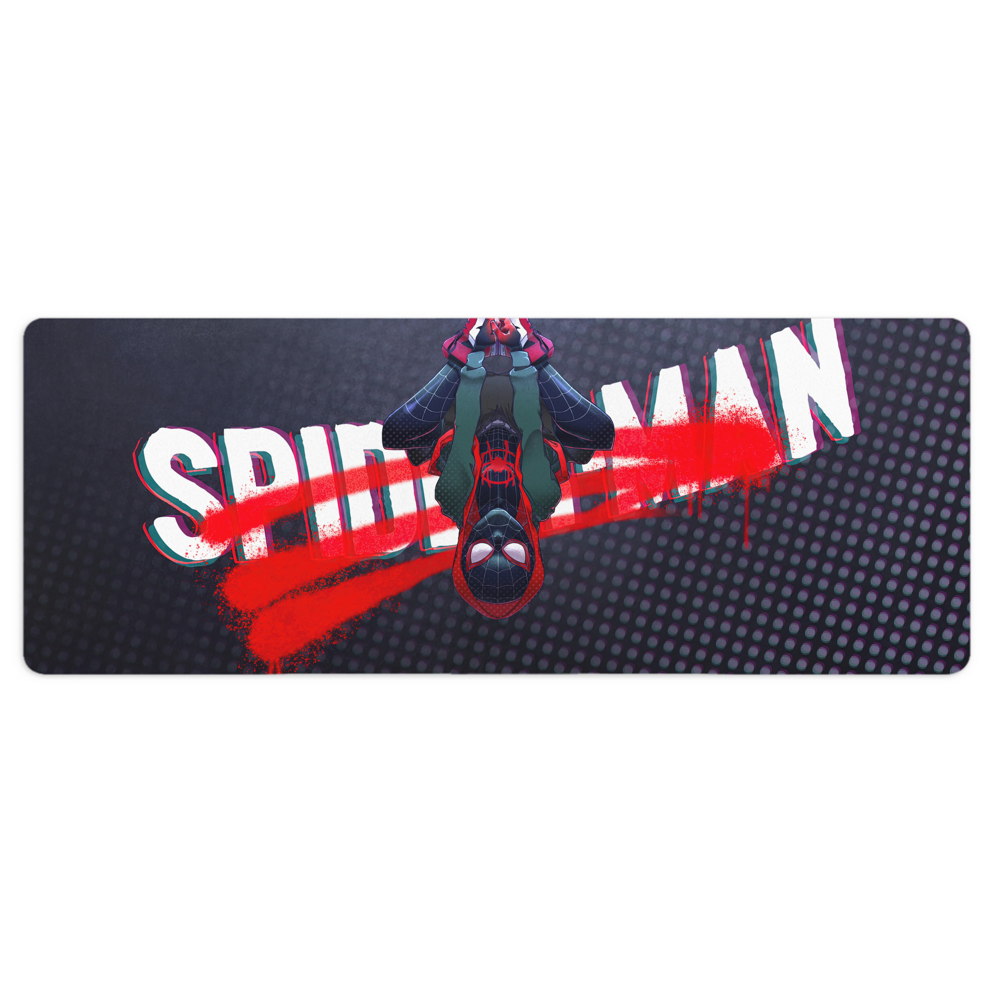 （画像用） Spider Man スパイダーマン ステッチ加工 大判デスクマット／滑り止めマウスパッド