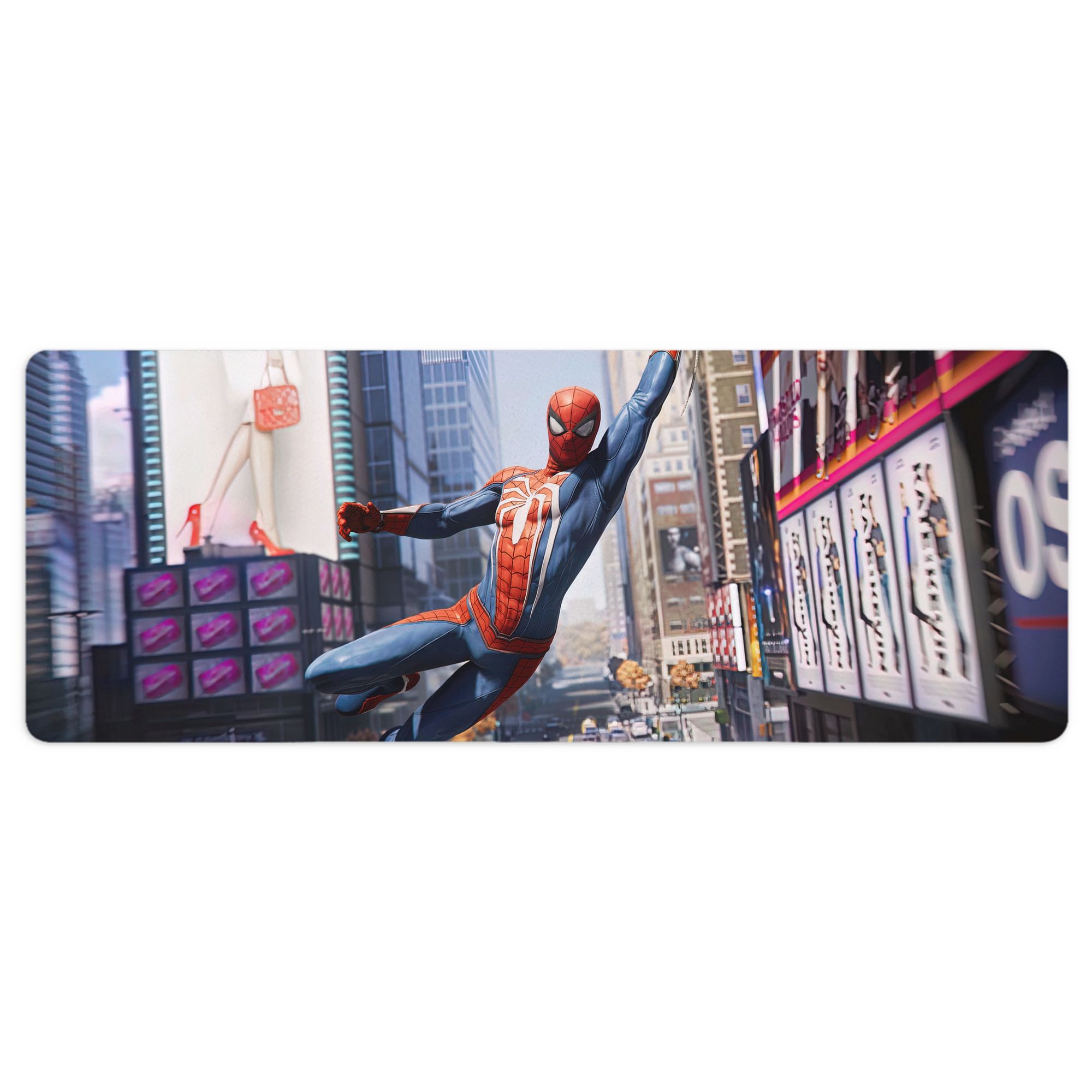 （画像用） Spider Man スパイダーマン ステッチ加工 大判デスクマット／滑り止めマウスパッド