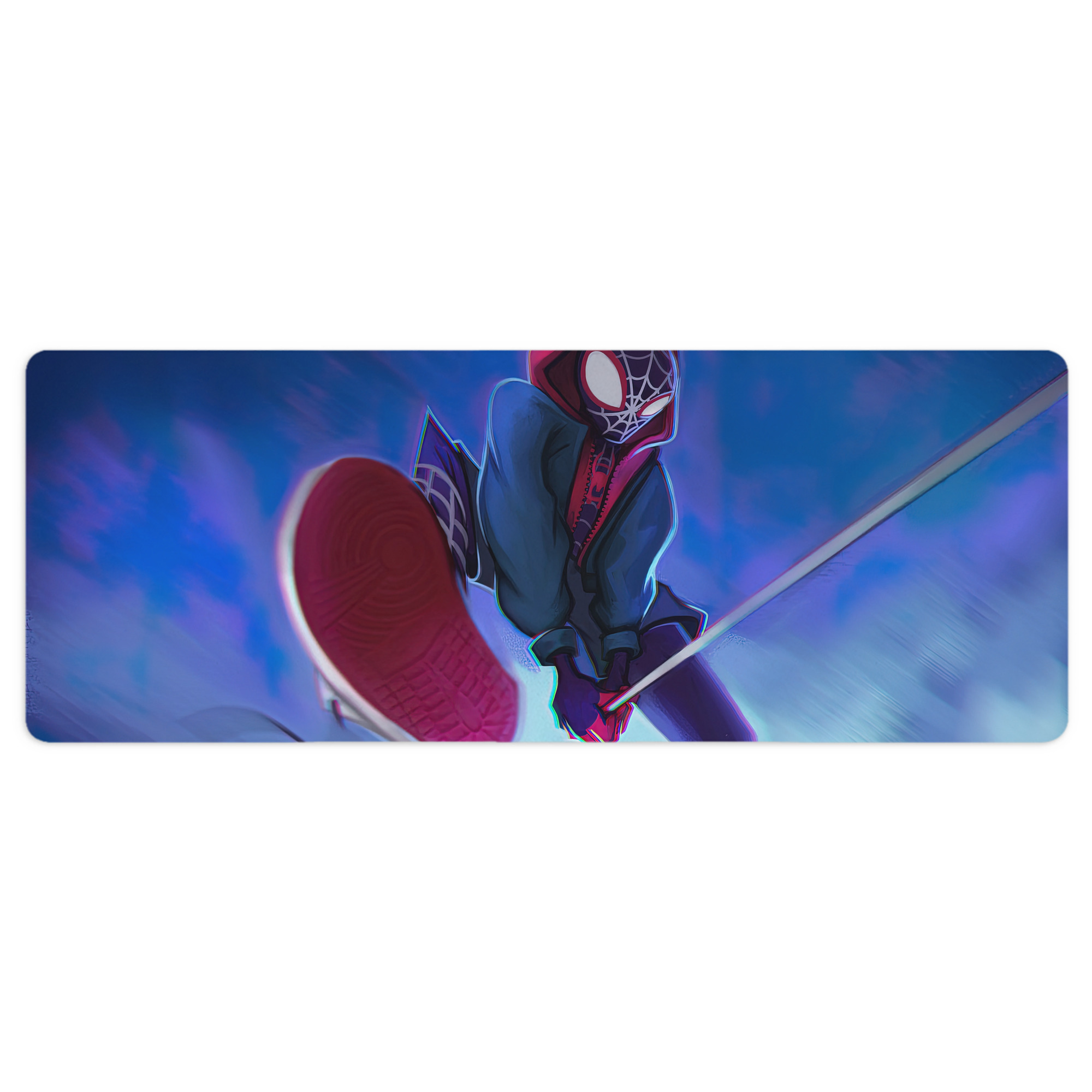 （画像用） Spider Man スパイダーマン ステッチ加工 大判デスクマット／滑り止めマウスパッド