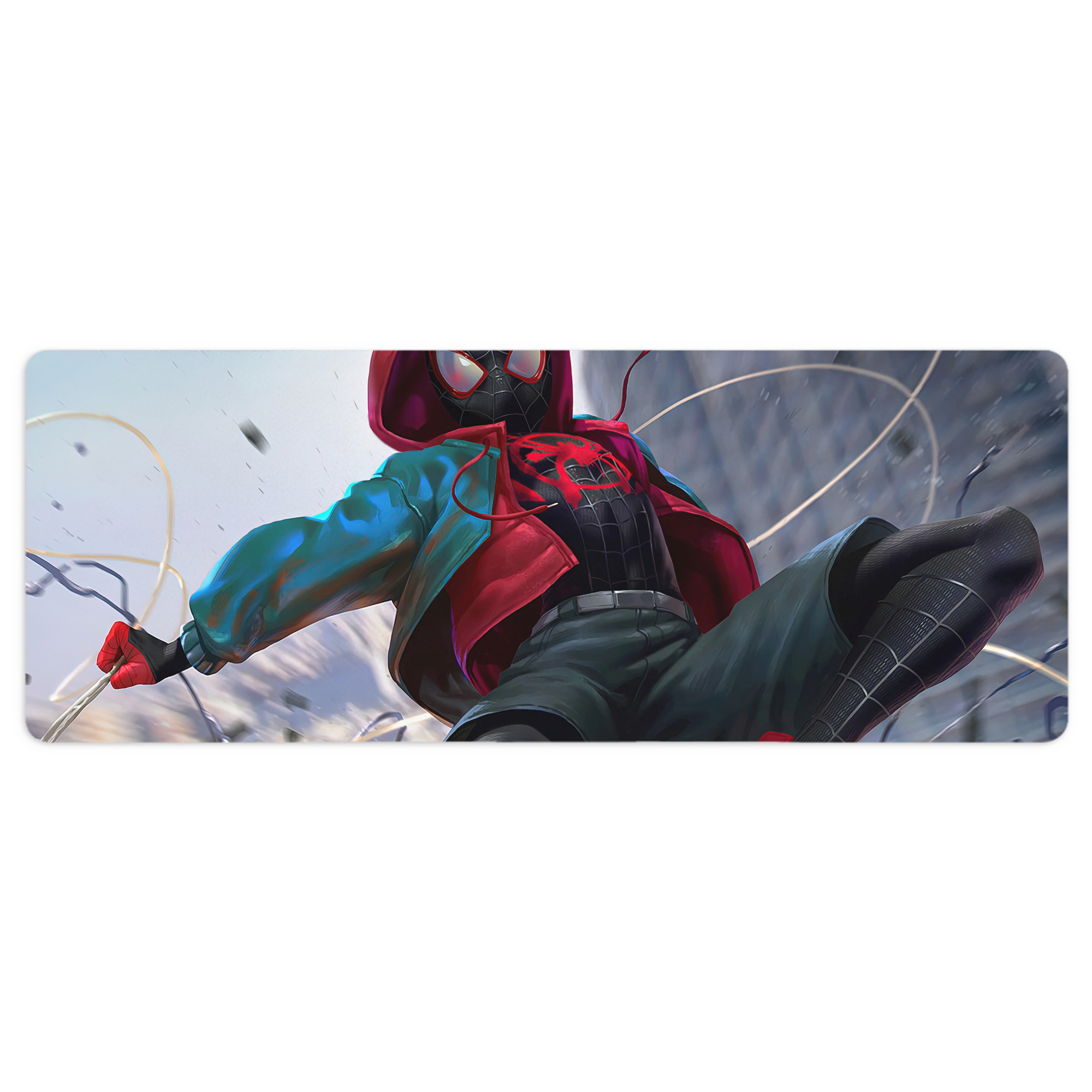 （画像用） Spider Man スパイダーマン ステッチ加工 大判デスクマット／滑り止めマウスパッド