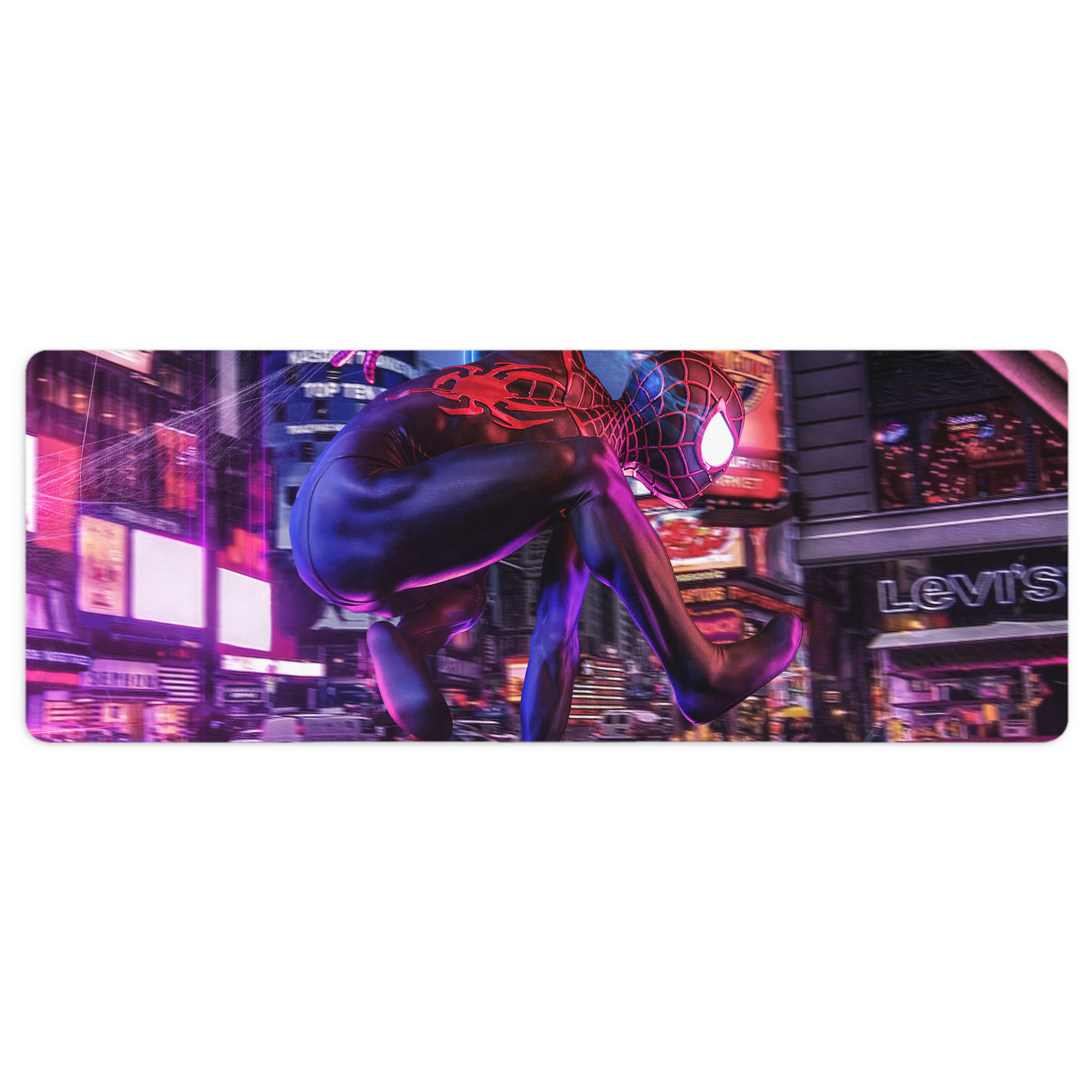 （画像用） Spider Man スパイダーマン ステッチ加工 大判デスクマット／滑り止めマウスパッド