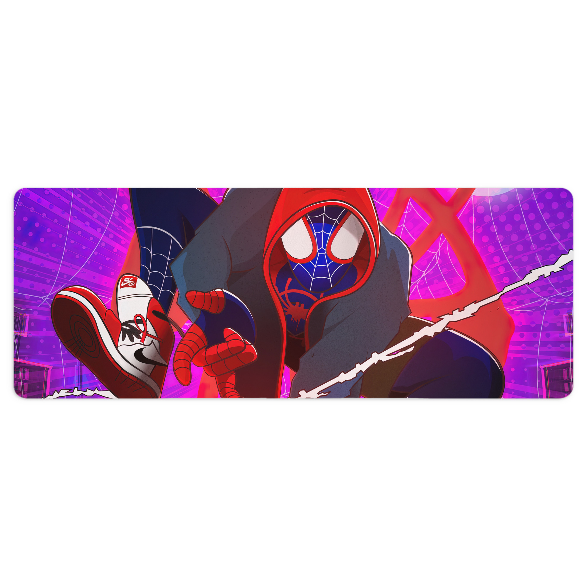 （画像用） Spider Man スパイダーマン ステッチ加工 大判デスクマット／滑り止めマウスパッド