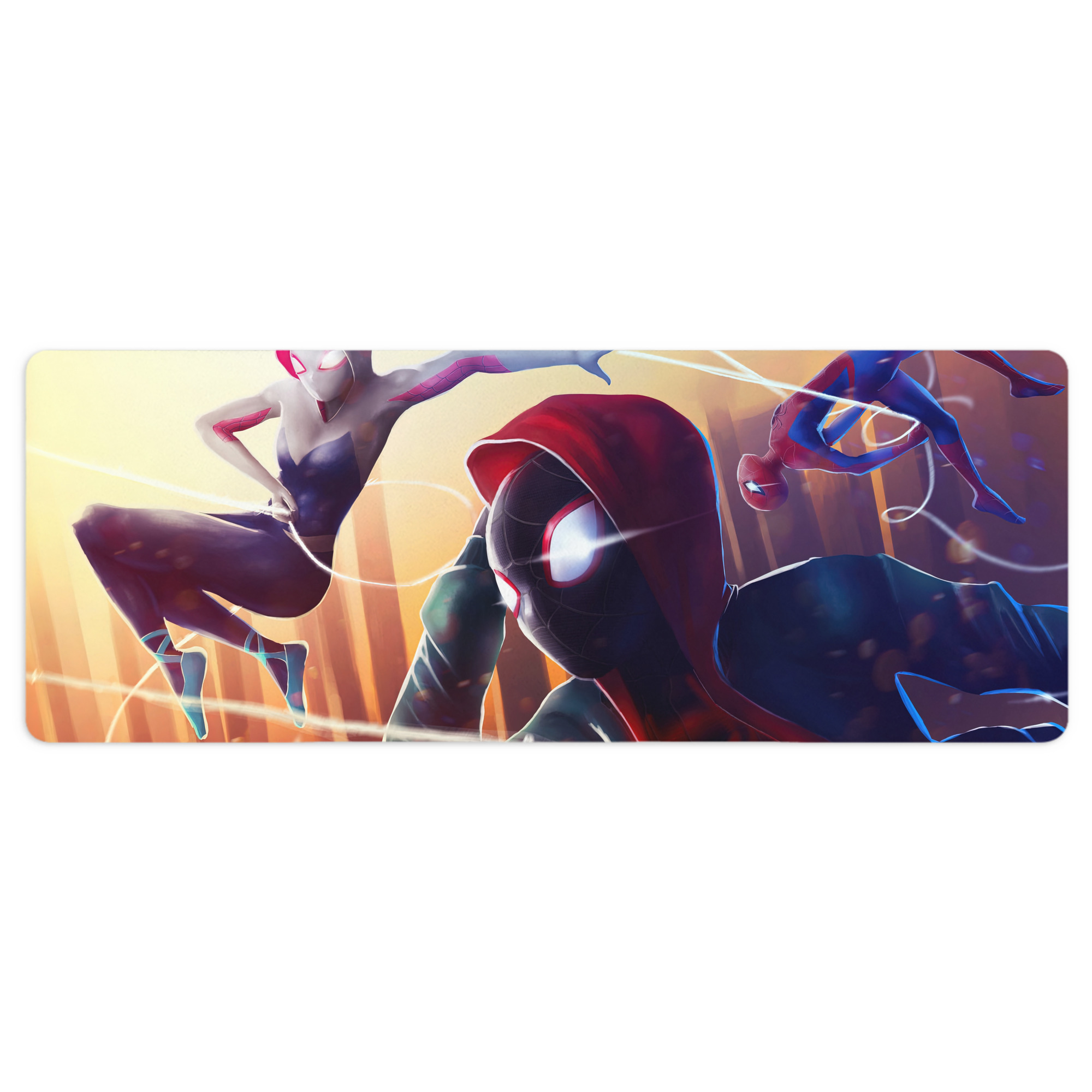 （画像用） Spider Man スパイダーマン ステッチ加工 大判デスクマット／滑り止めマウスパッド