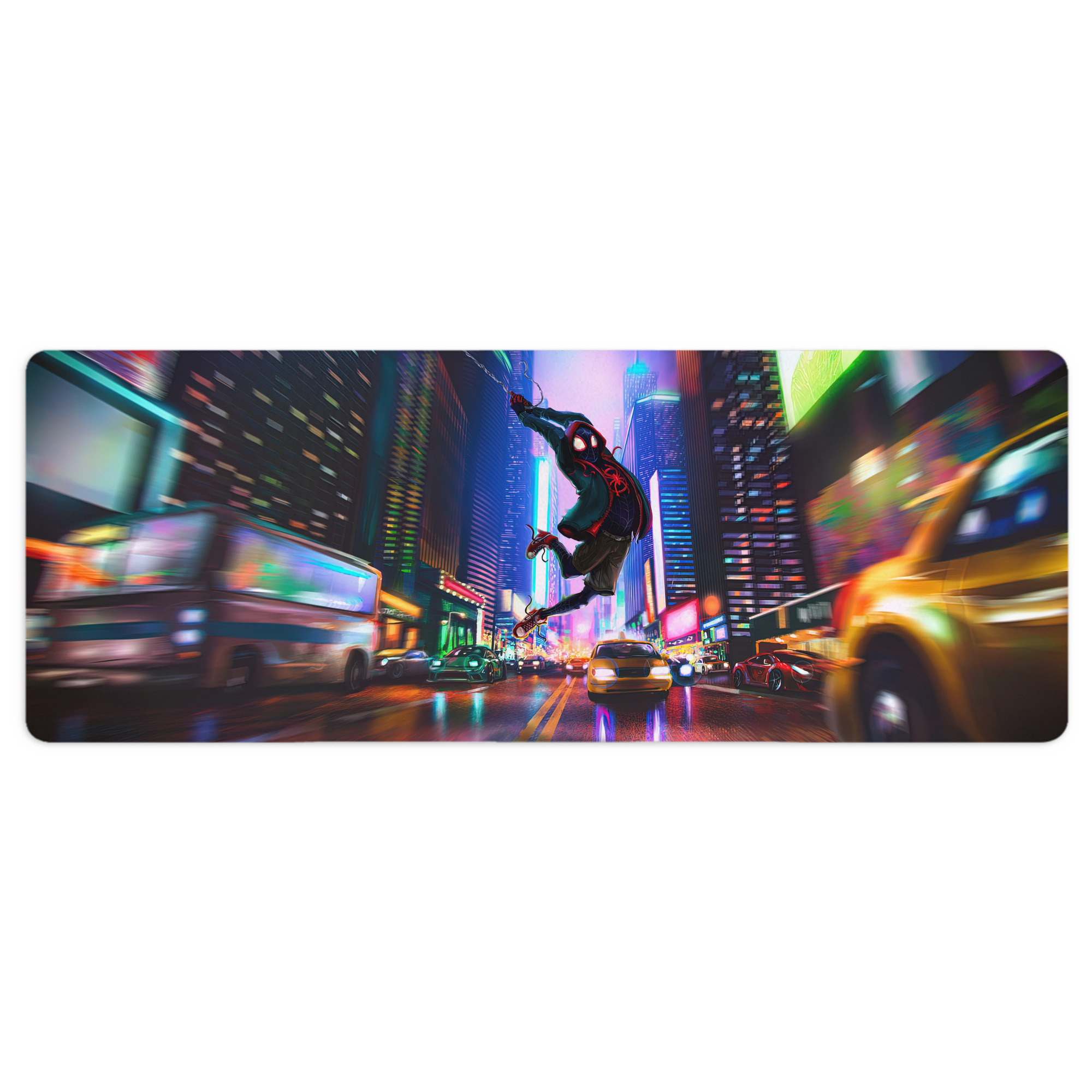 （画像用） Spider Man スパイダーマン ステッチ加工 大判デスクマット／滑り止めマウスパッド