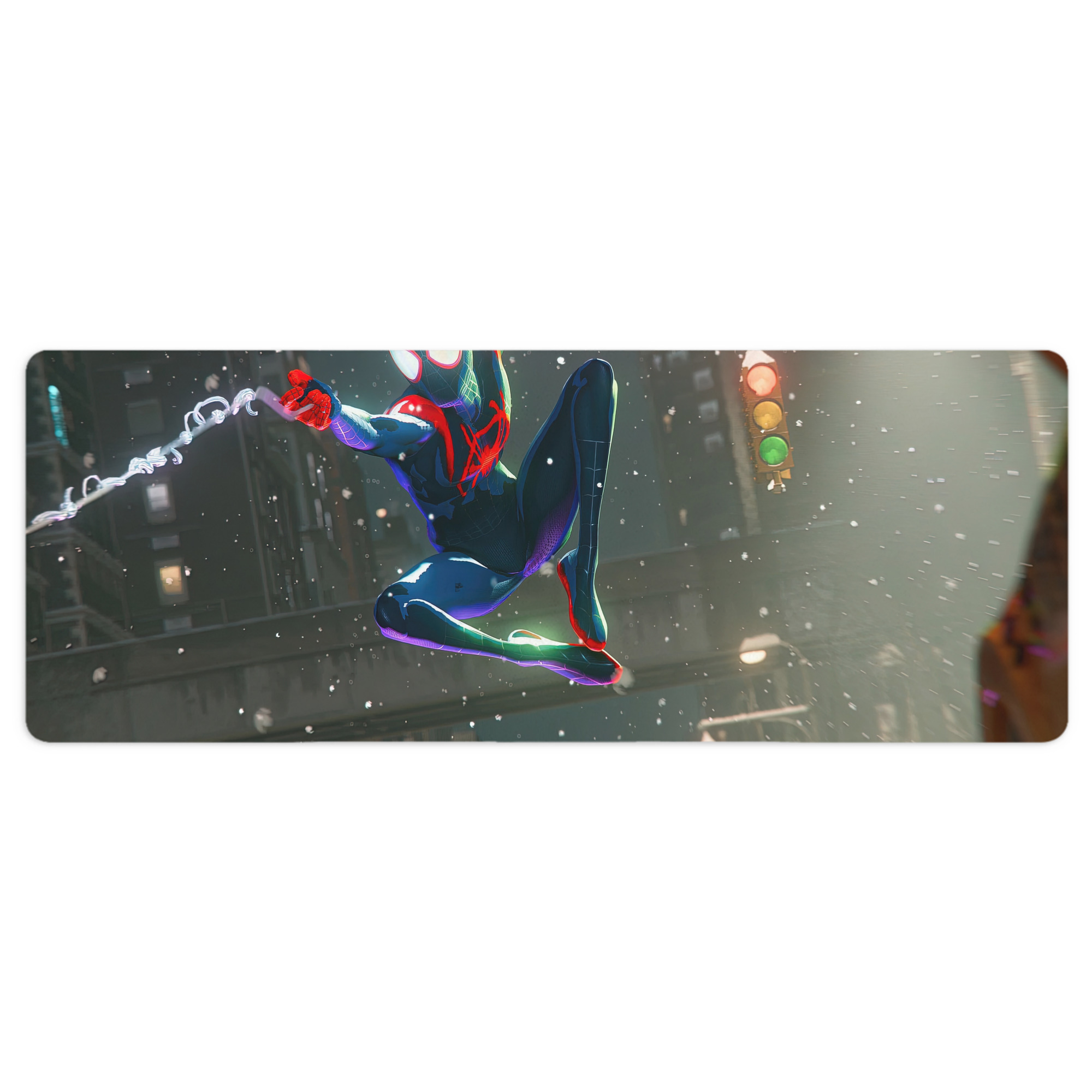 （画像用） Spider Man スパイダーマン ステッチ加工 大判デスクマット／滑り止めマウスパッド