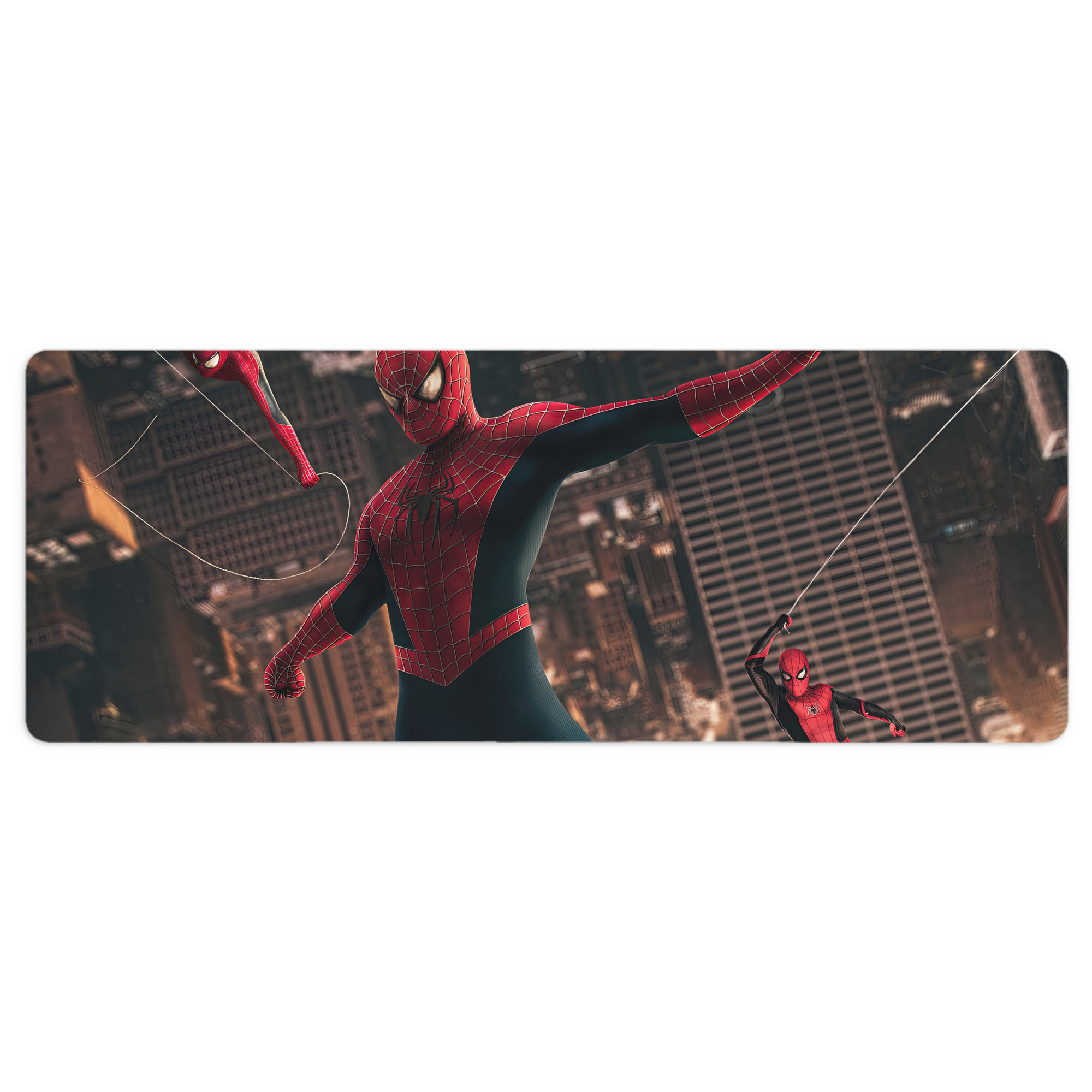 （画像用） Spider Man スパイダーマン ステッチ加工 大判デスクマット／滑り止めマウスパッド