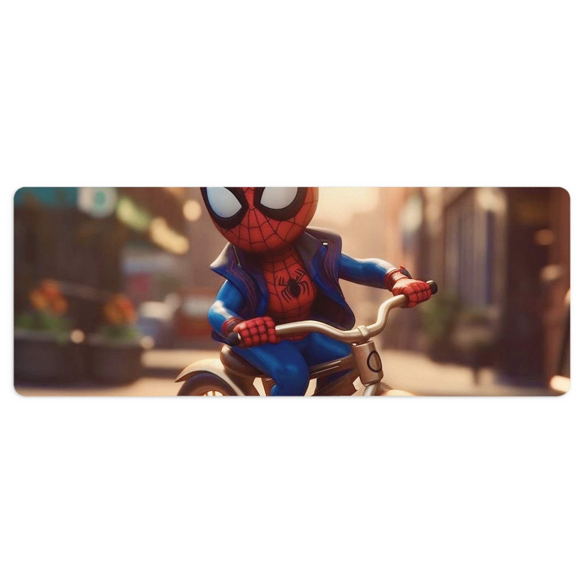 （画像用） Spider Man スパイダーマン ステッチ加工 大判デスクマット／滑り止めマウスパッド