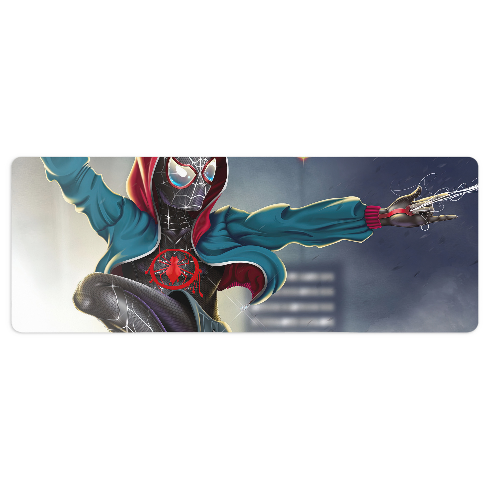 （画像用） Spider Man スパイダーマン ステッチ加工 大判デスクマット／滑り止めマウスパッド