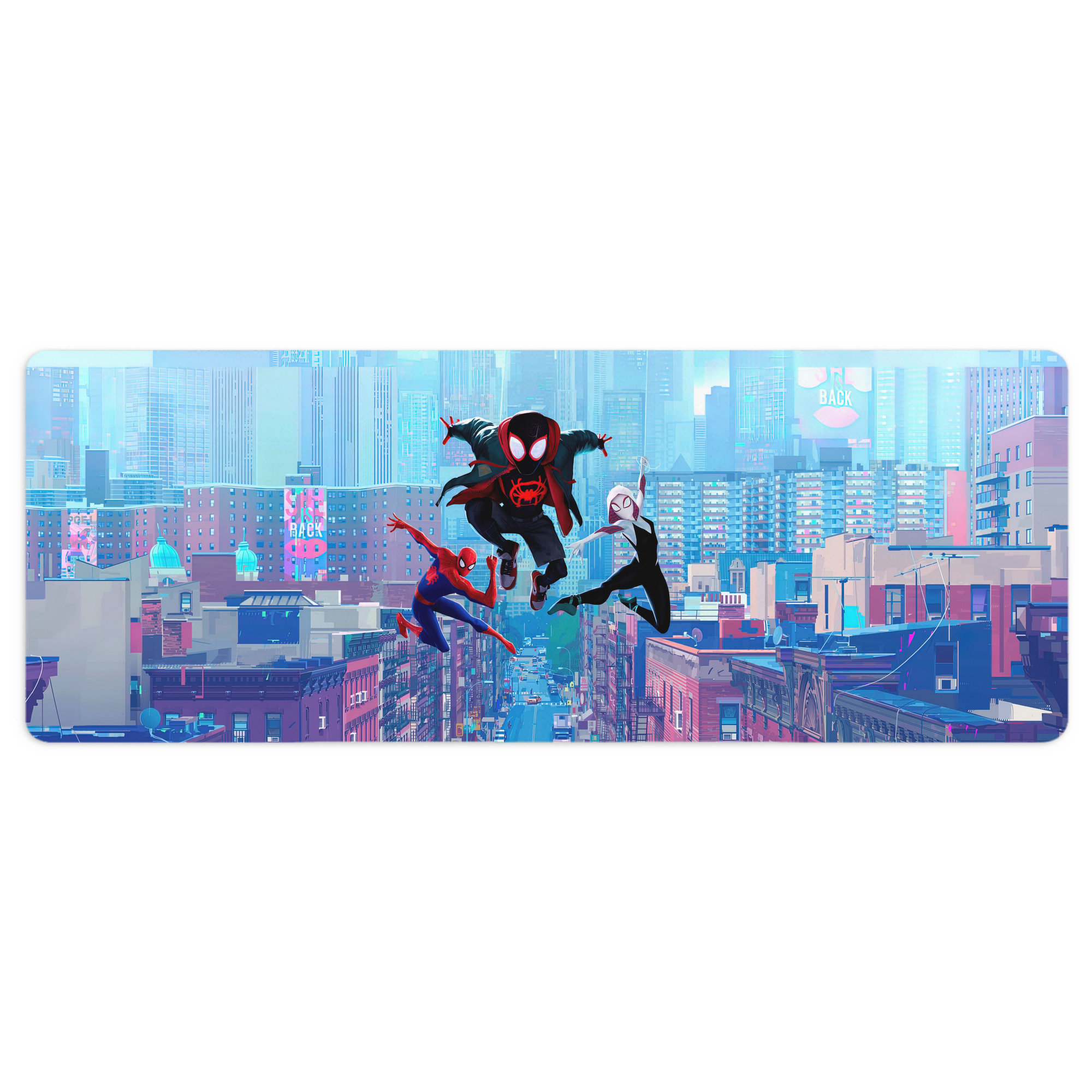 （画像用） Spider Man スパイダーマン ステッチ加工 大判デスクマット／滑り止めマウスパッド