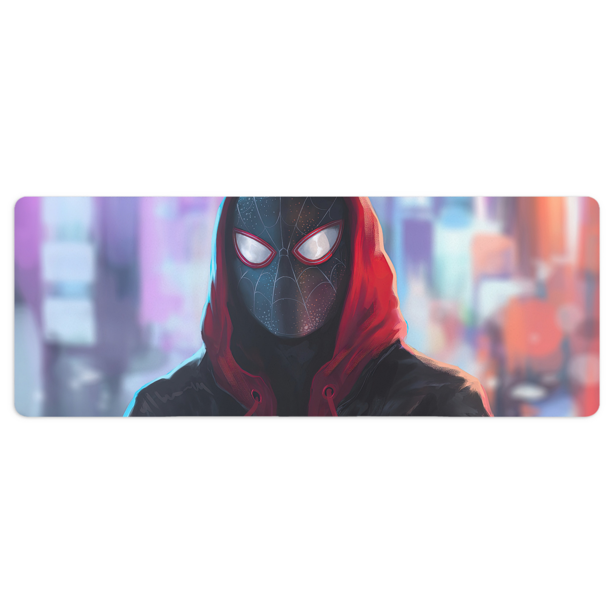 （画像用） Spider Man スパイダーマン ステッチ加工 大判デスクマット／滑り止めマウスパッド