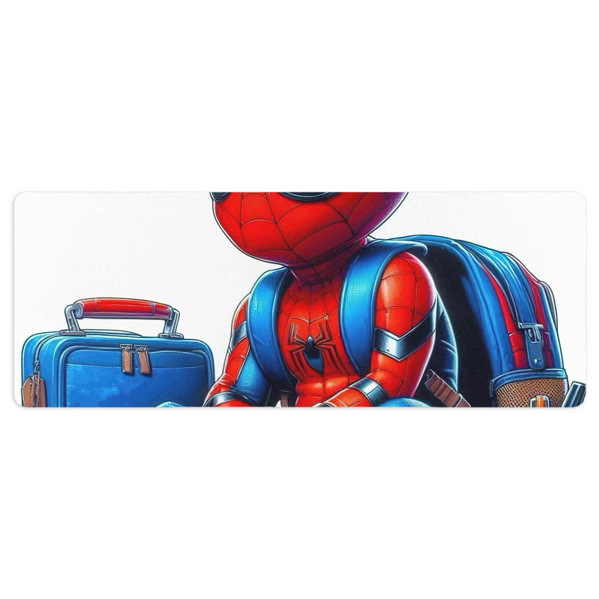 （画像用） Spider Man スパイダーマン ステッチ加工 大判デスクマット／滑り止めマウスパッド