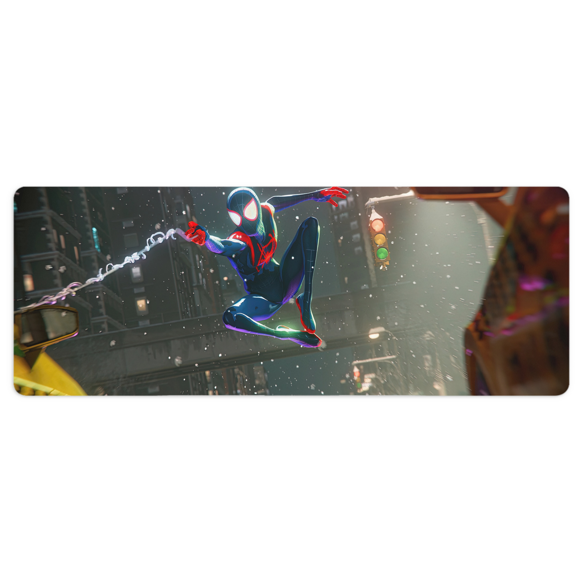 （画像用） Spider Man スパイダーマン ステッチ加工 大判デスクマット／滑り止めマウスパッド