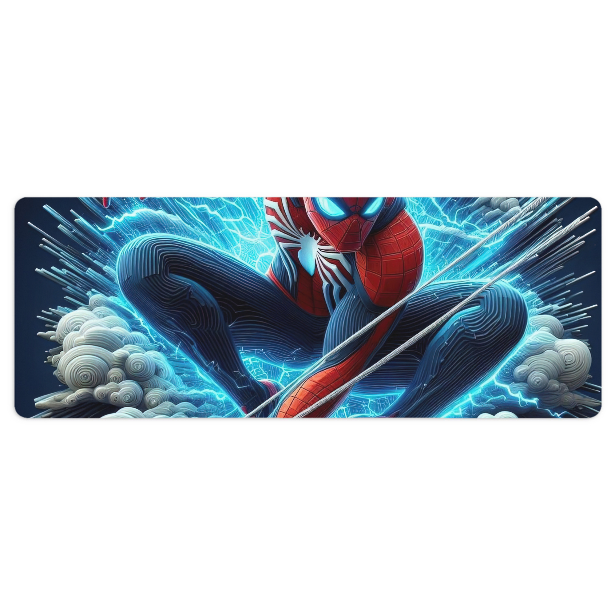 （画像用） Spider Man スパイダーマン ステッチ加工 大判デスクマット／滑り止めマウスパッド