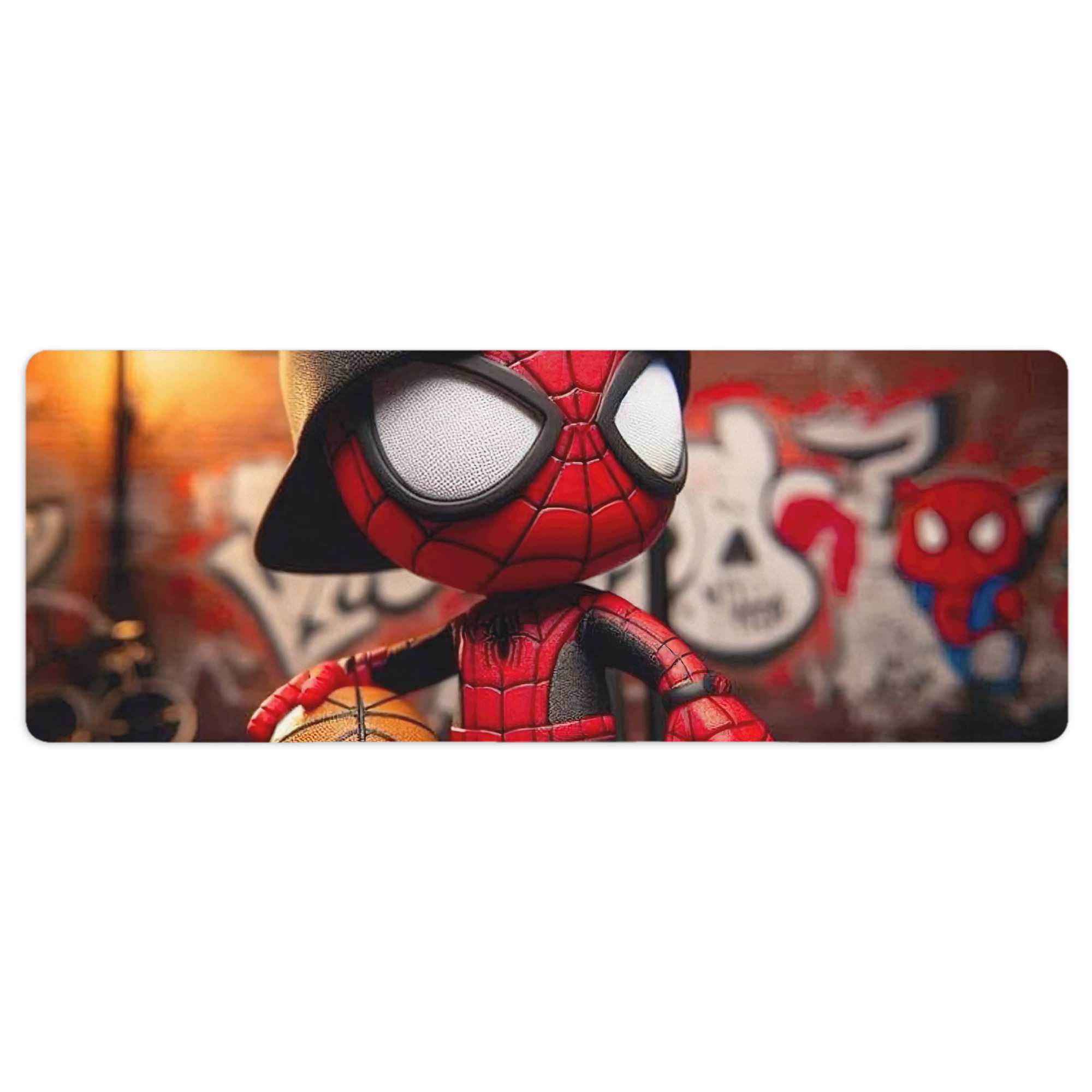 （画像用） Spider Man スパイダーマン ステッチ加工 大判デスクマット／滑り止めマウスパッド