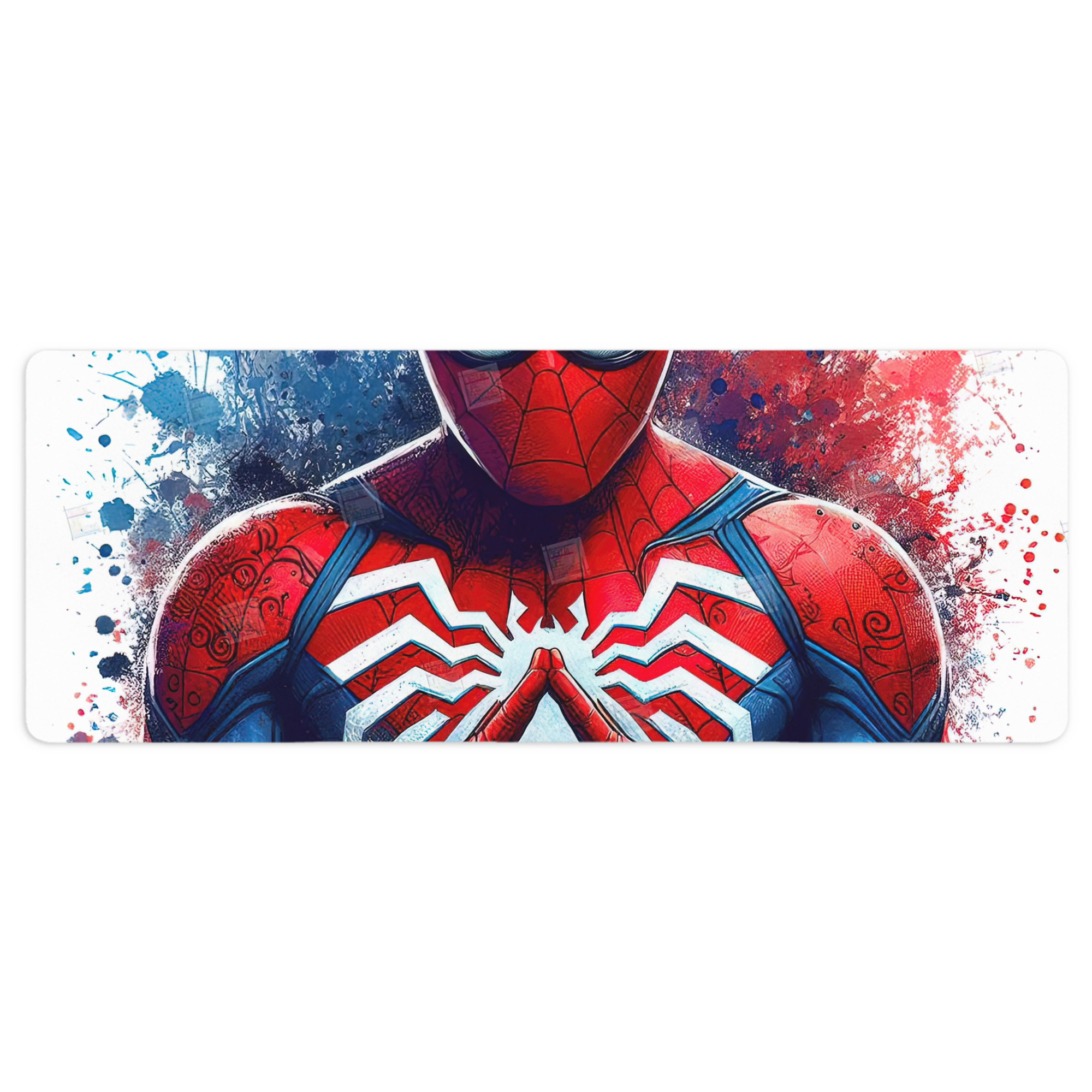 （画像用） Spider Man スパイダーマン ステッチ加工 大判デスクマット／滑り止めマウスパッド